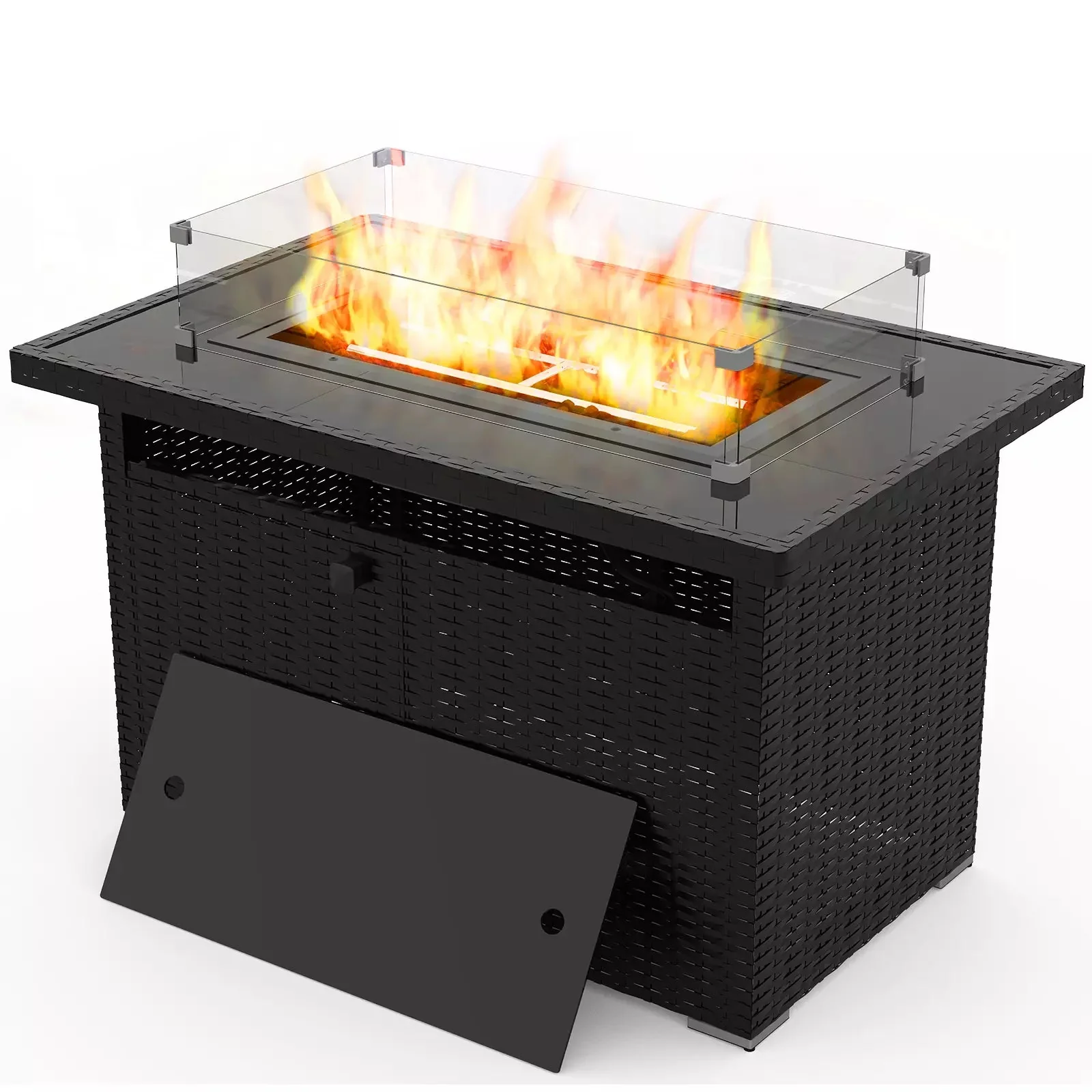 44 Inch Propane Gas Fire Pit Table With Waterproof Cover - Image 14