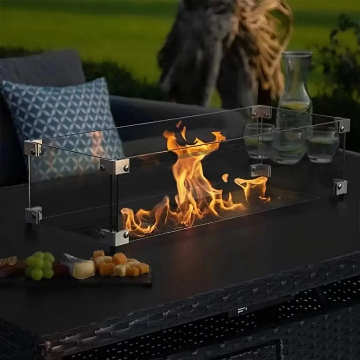 44 Inch Propane Gas Fire Pit Table With Waterproof Cover - Image 3