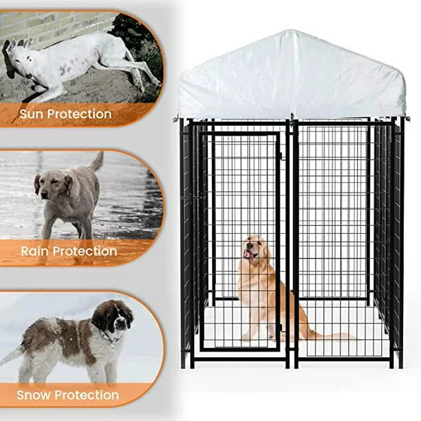 Waleaf 8x4x6 FT Outdoor Dog Kennel for Large Dogs - Image 6