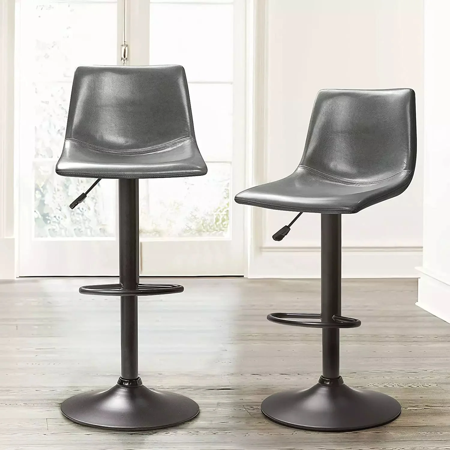 BOSSIN Bar Stools Set of 2 Modern Swivel Bar Chairs - Image 16