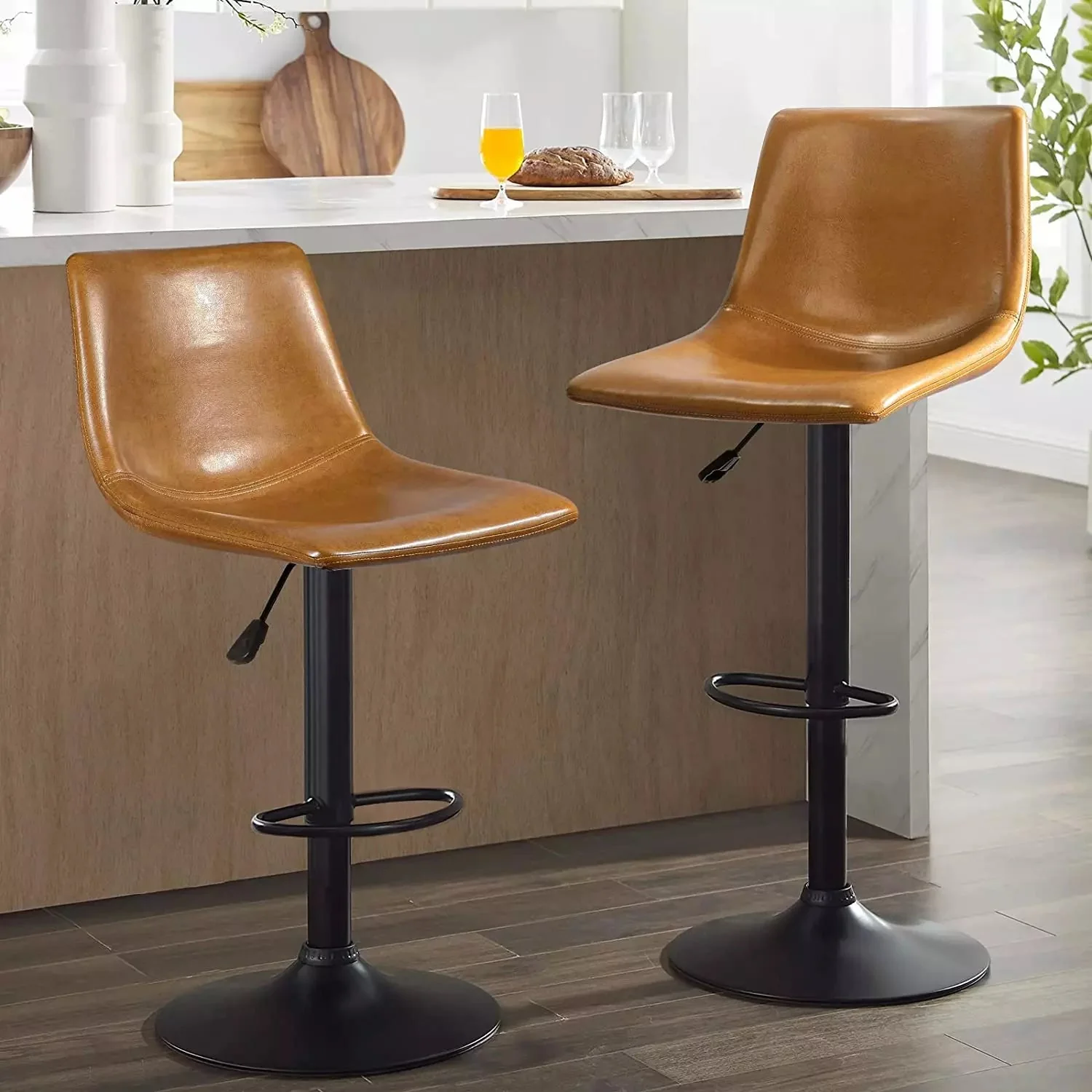 BOSSIN Bar Stools Set of 2 Modern Swivel Bar Chairs - Image 17