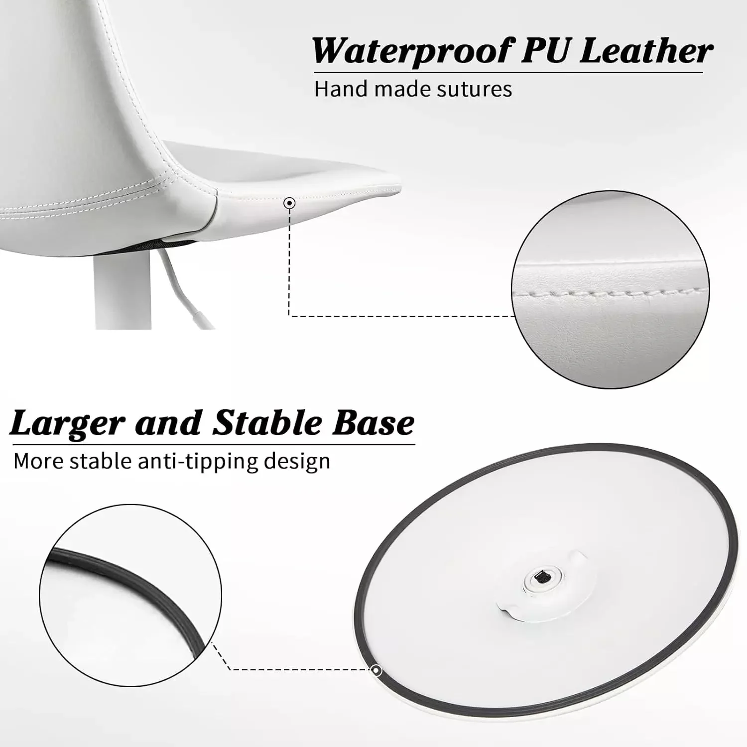 BOSSIN Bar Stools Set of 2 Modern Swivel Bar Chairs - Image 28