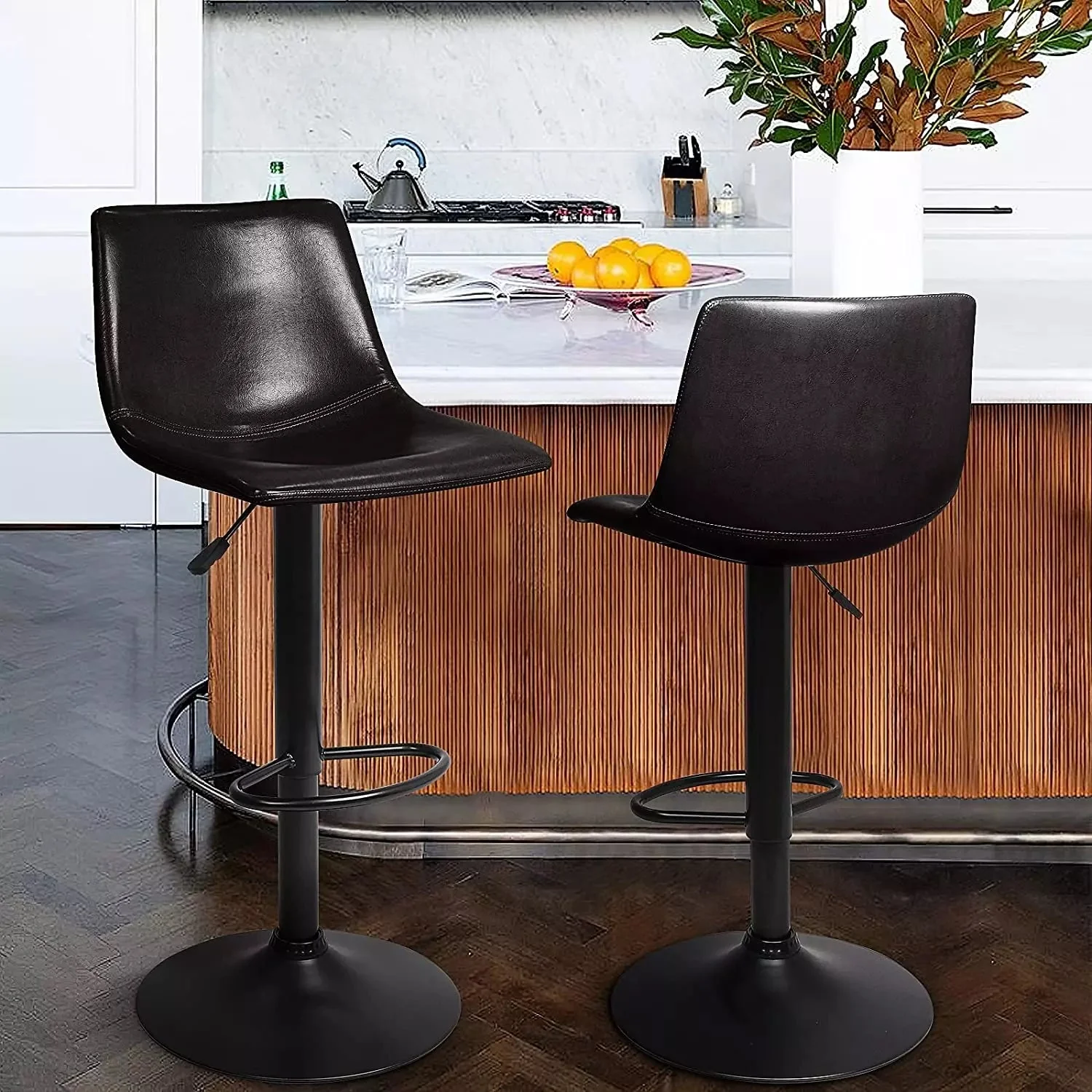 BOSSIN Bar Stools Set of 2 Modern Swivel Bar Chairs - Image 3