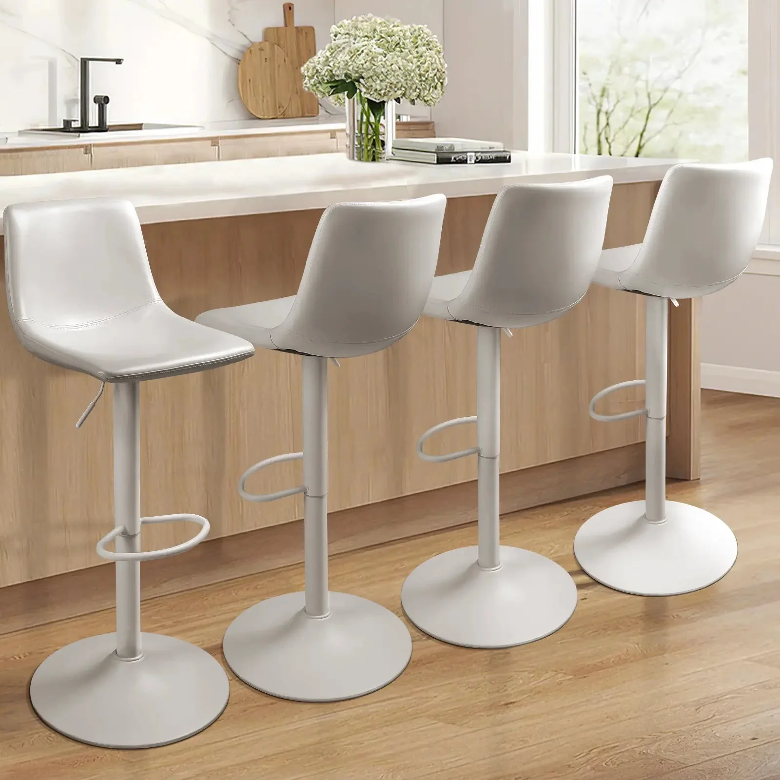 BOSSIN Bar Stools Set of 2 Modern Swivel Bar Chairs - Image 32