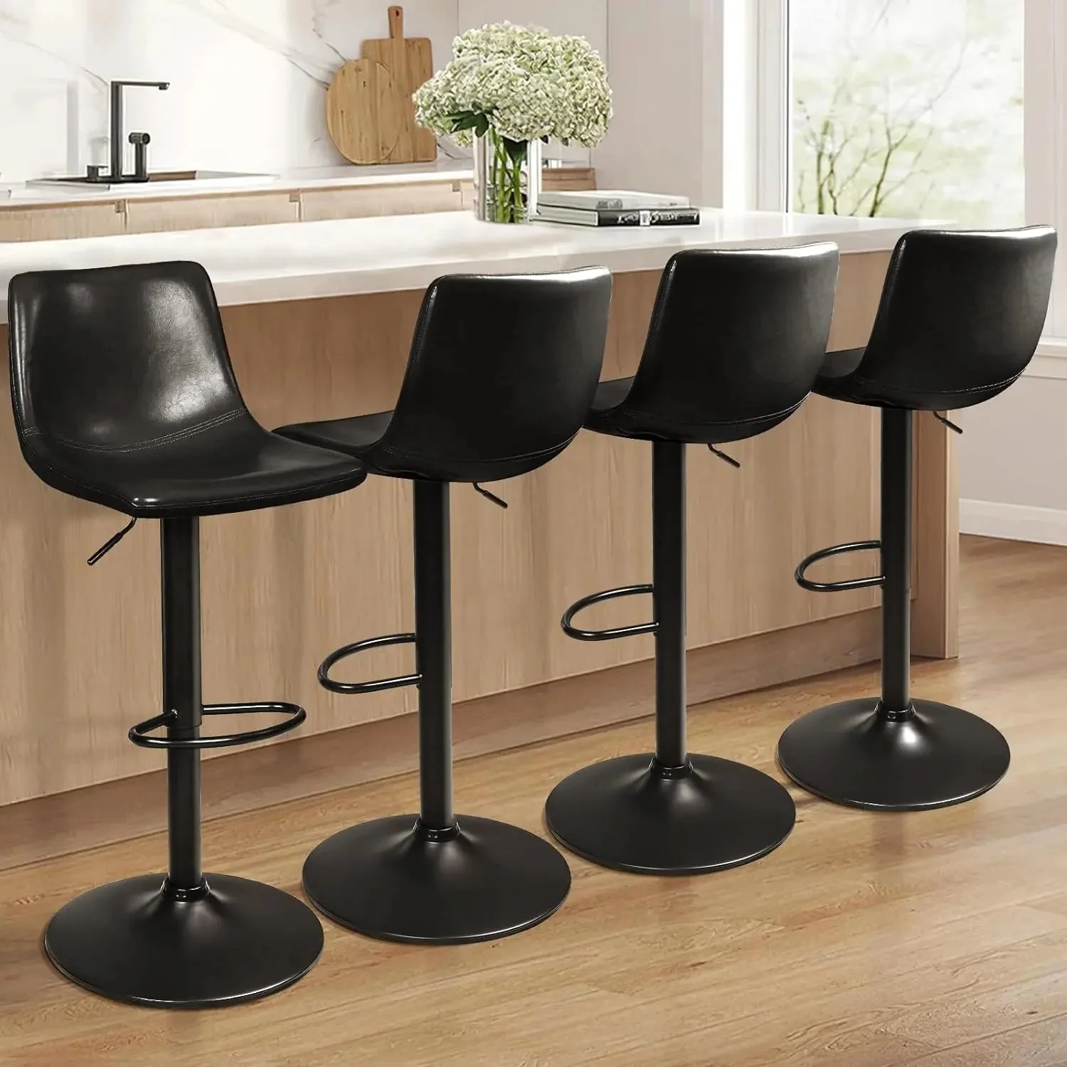 BOSSIN Bar Stools Set of 2 Modern Swivel Bar Chairs - Image 33
