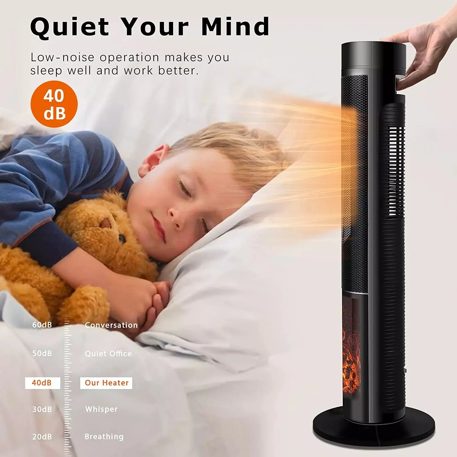 BOSSIN Ceramic Quiet-Heating Electric Space Heater with Thermostat and Timer SP01 - Image 12