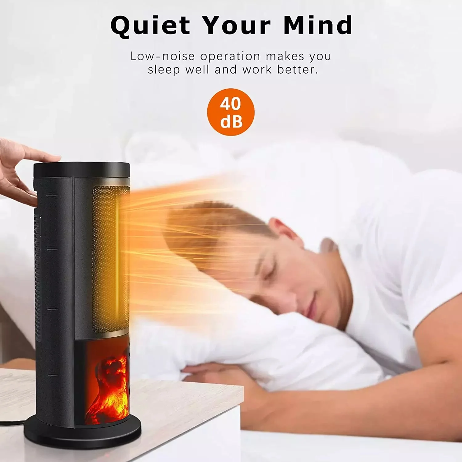 BOSSIN Ceramic Quiet-Heating Electric Space Heater with Thermostat and Timer SP01 - Image 5