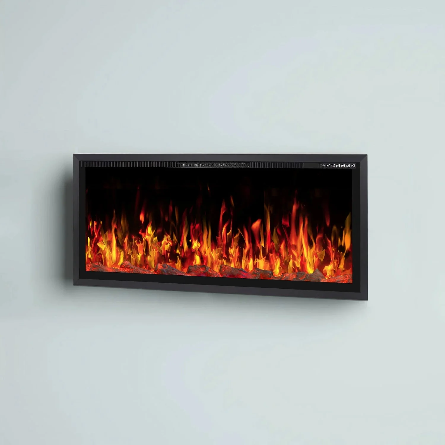 BOSSIN Electric Fireplace Ultra Narrow Frame &Wider screen with Adjustable Flame Color and Speed,Remote Control with Timer,750/1500W - Image 10