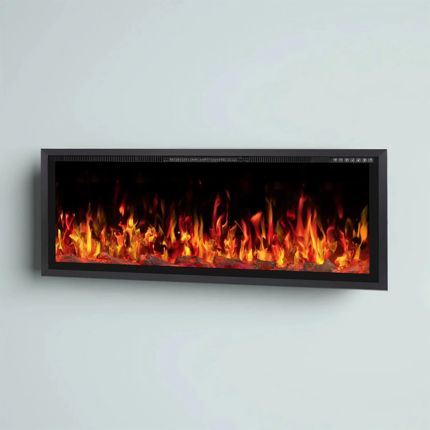 BOSSIN Electric Fireplace Ultra Narrow Frame &Wider screen with Adjustable Flame Color and Speed,Remote Control with Timer,750/1500W - Image 16