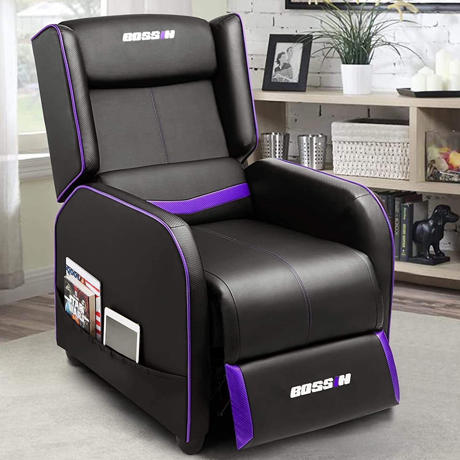 BOSSIN Ergonomic Gaming Recliner Chair,PU Leather Recliner Seating Sofa BGR01 - Image 22