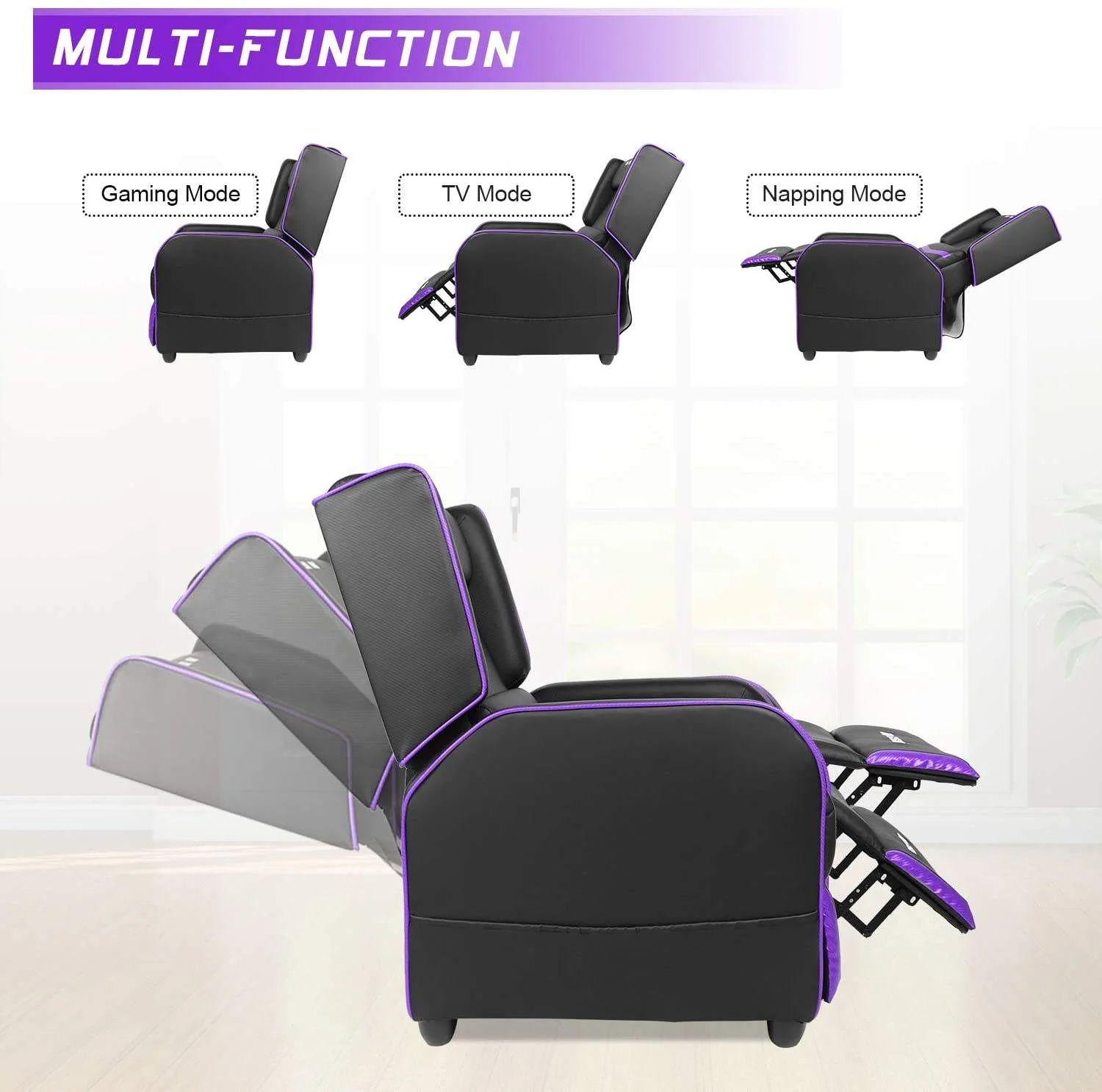BOSSIN Ergonomic Gaming Recliner Chair,PU Leather Recliner Seating Sofa BGR01 - Image 26