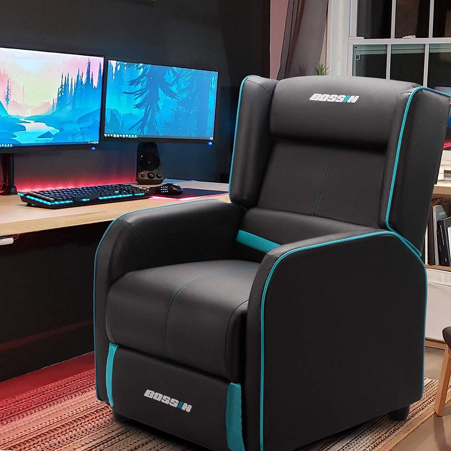 BOSSIN Ergonomic Gaming Recliner Chair,PU Leather Recliner Seating Sofa BGR01 - Image 30