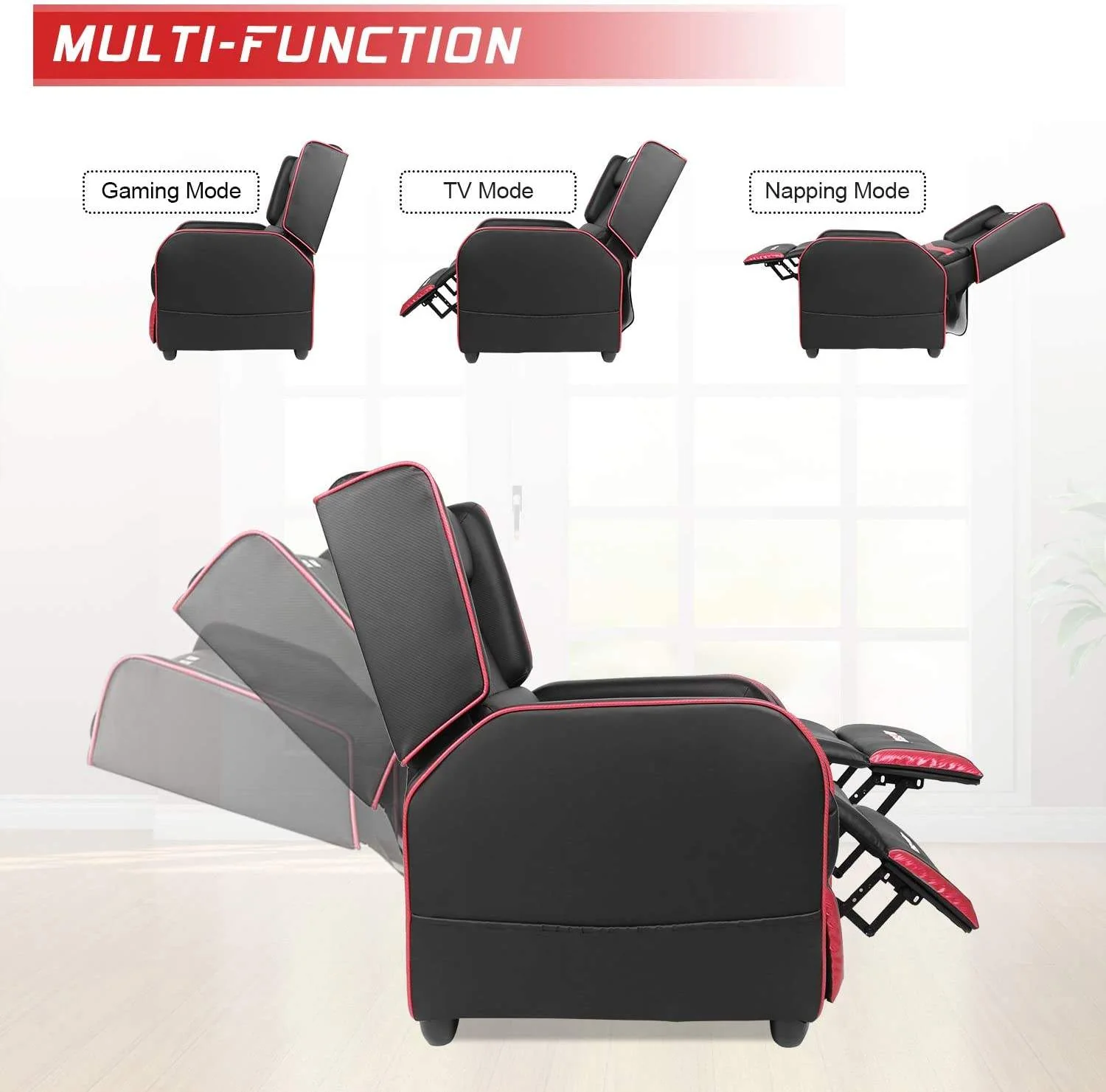 BOSSIN Ergonomic Gaming Recliner Chair,PU Leather Recliner Seating Sofa BGR01 - Image 39