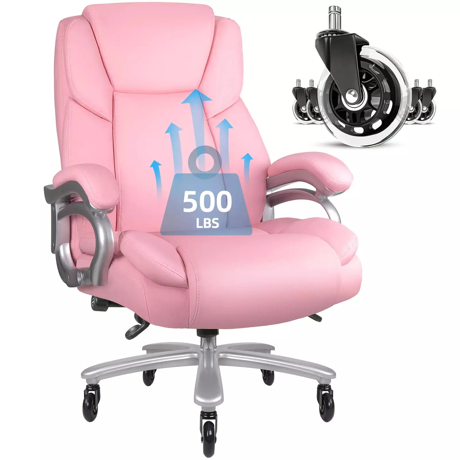 OFIKA Heavy Duty Big and Tall Office Chair, 500LBS High Back PU Leather Executive Chair OFC07 - Image 28