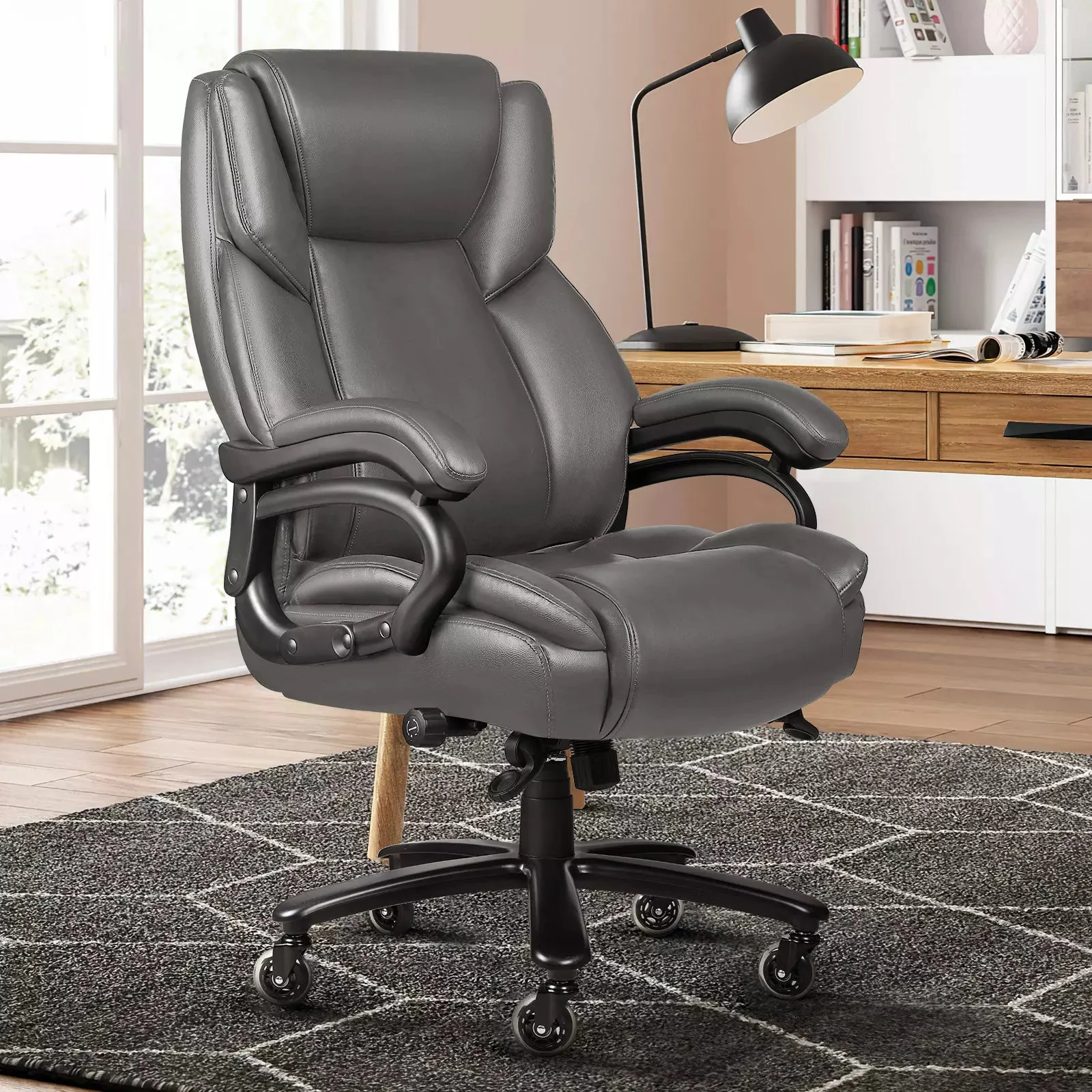 OFIKA Heavy Duty Big and Tall Office Chair, 500LBS High Back PU Leather Executive Chair OFC07 - Image 34