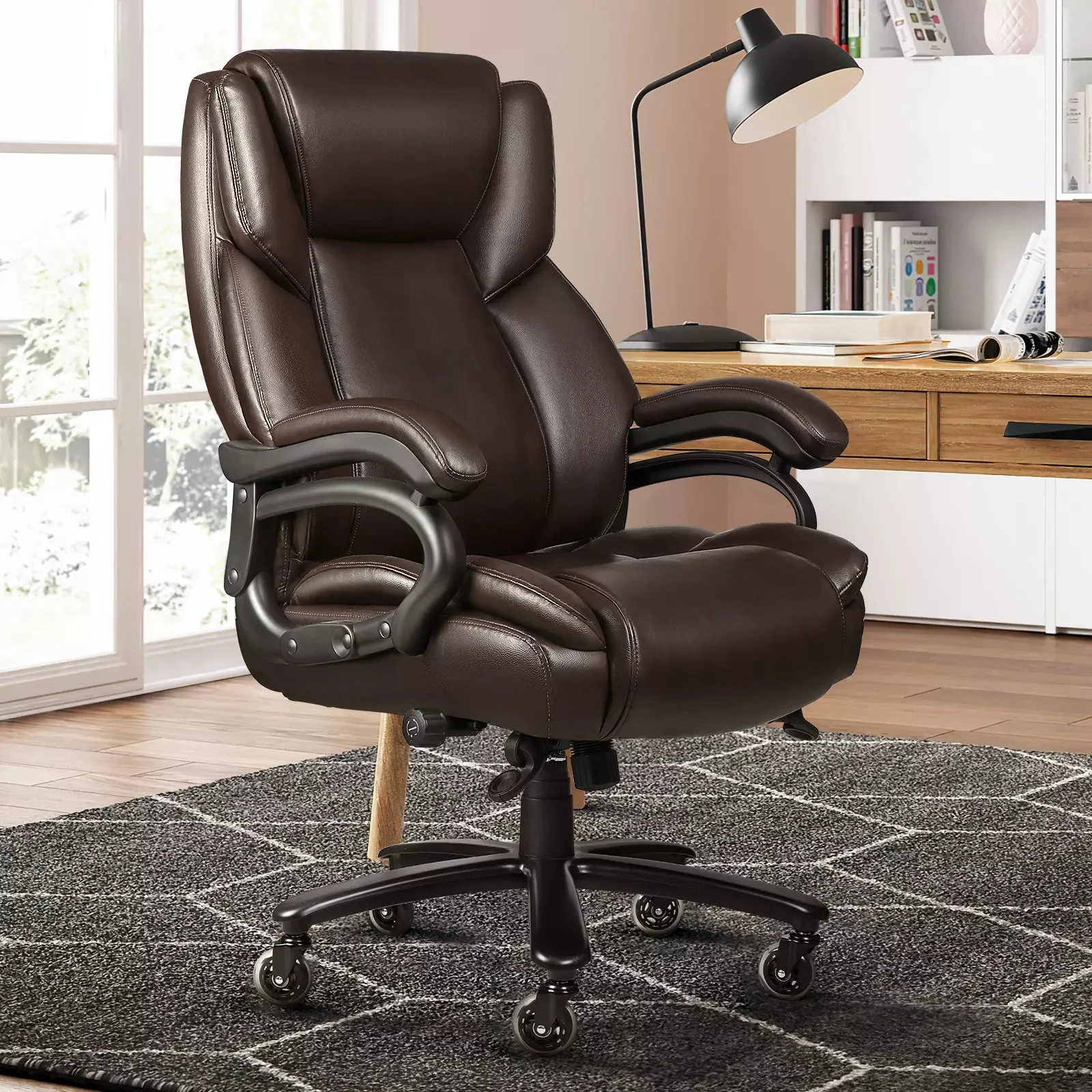 OFIKA Heavy Duty Big and Tall Office Chair, 500LBS High Back PU Leather Executive Chair OFC07 - Image 8