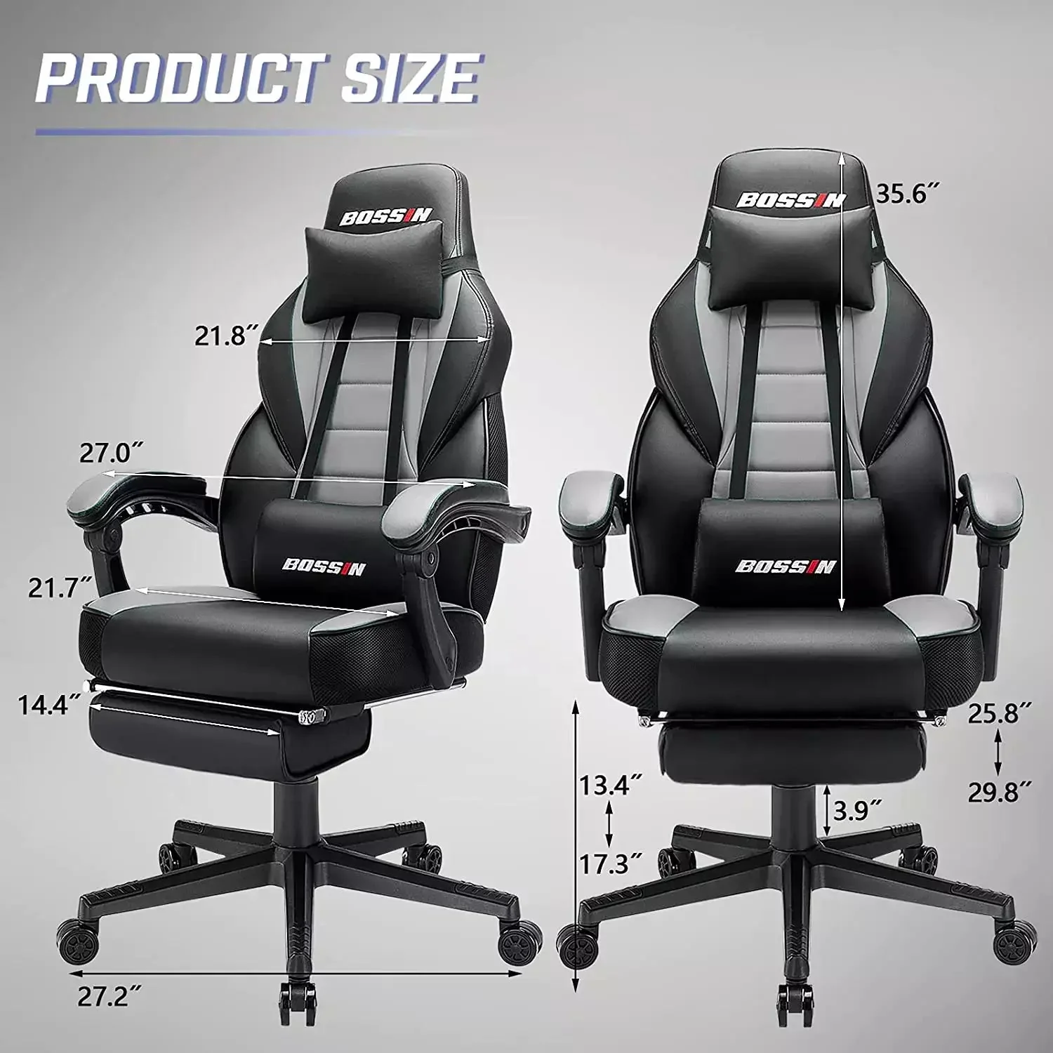 BOSSIN Big and Tall Heavy Duty PC Gaming Chair, Design for Big Guy BGC01 - Image 17