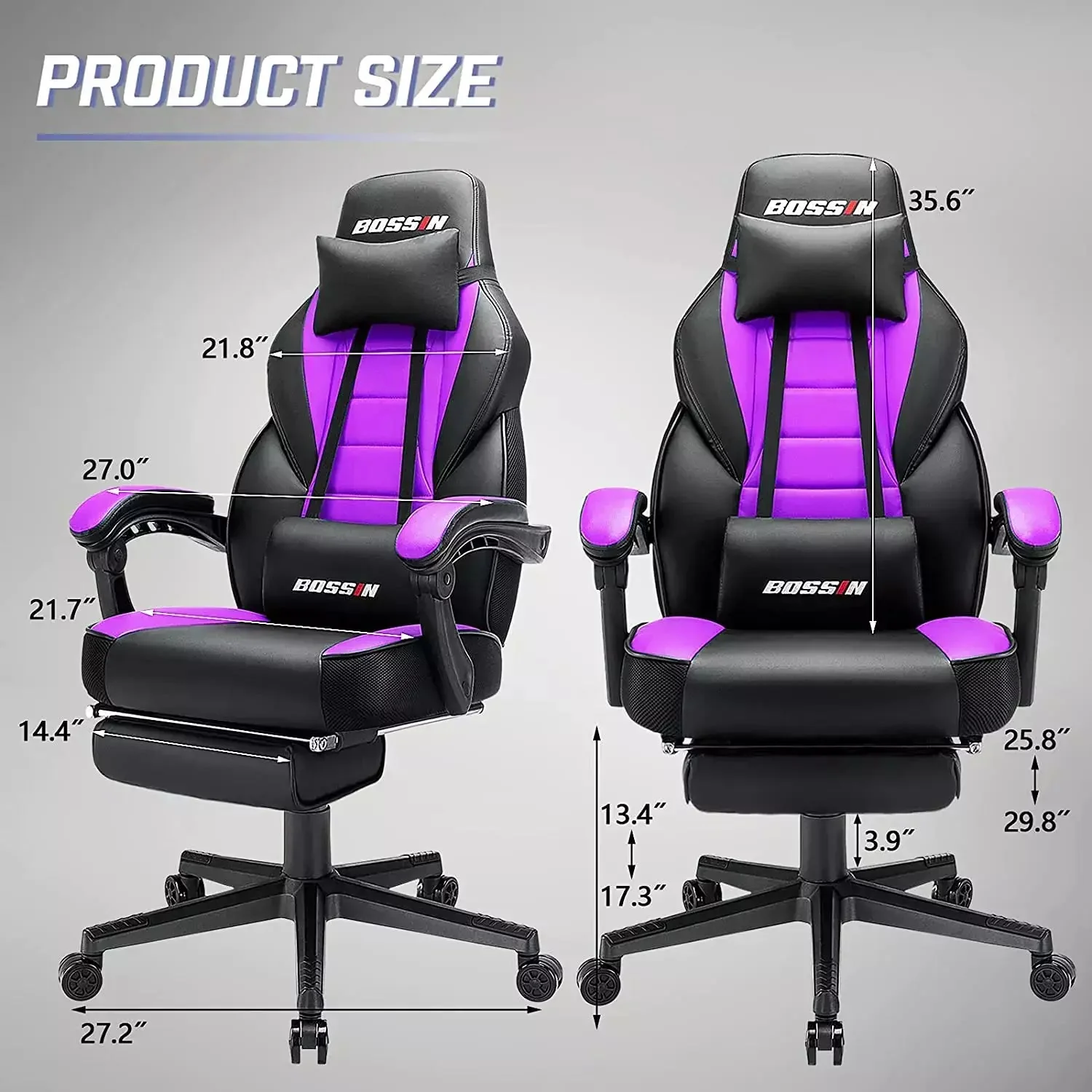 BOSSIN Big and Tall Heavy Duty PC Gaming Chair, Design for Big Guy BGC01 - Image 25