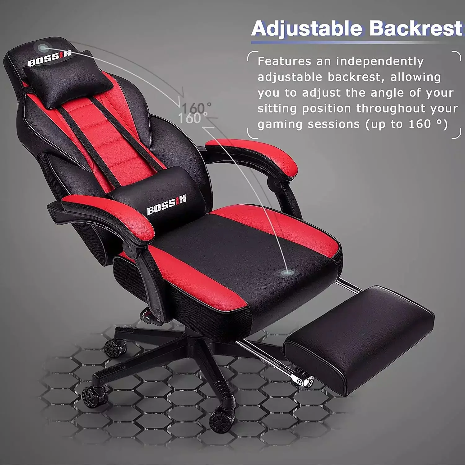 BOSSIN Big and Tall Heavy Duty PC Gaming Chair, Design for Big Guy BGC01 - Image 4