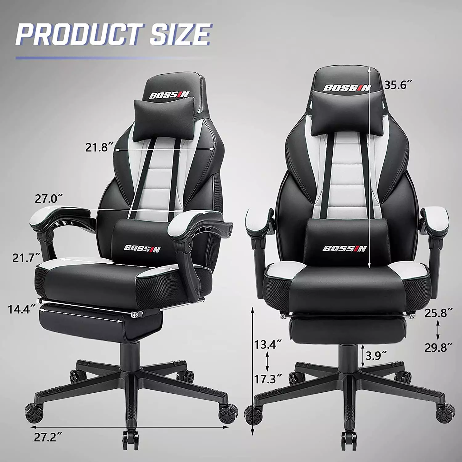 BOSSIN Big and Tall Heavy Duty PC Gaming Chair, Design for Big Guy BGC01 - Image 41