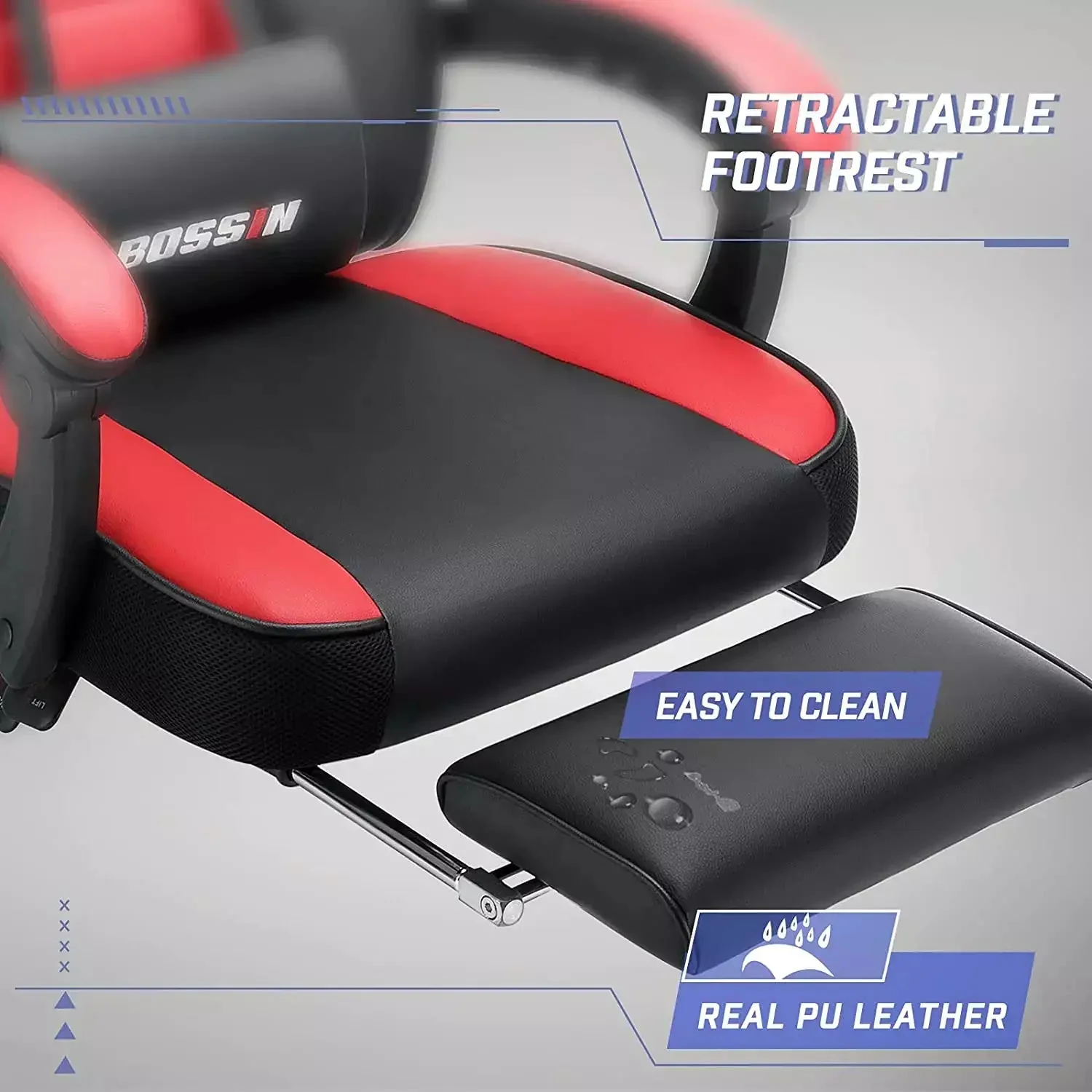 BOSSIN Big and Tall Heavy Duty PC Gaming Chair, Design for Big Guy BGC01 - Image 5