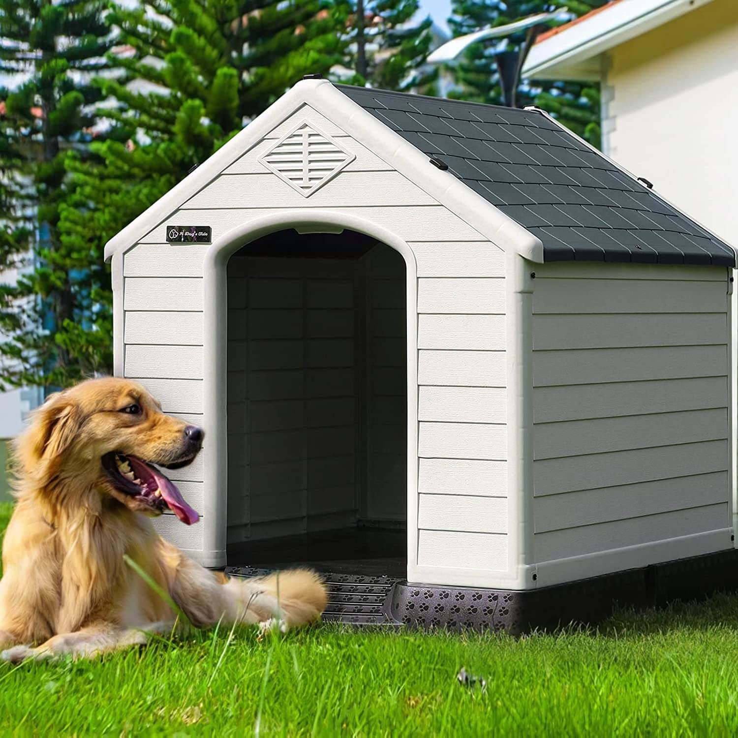 BOSSIN Indoor/Outdoor Durable Dog House with Air Vents and Elevated Floor - Image 10