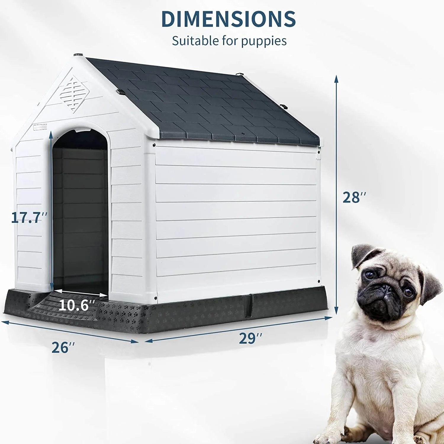 BOSSIN Indoor/Outdoor Durable Dog House with Air Vents and Elevated Floor - Image 17
