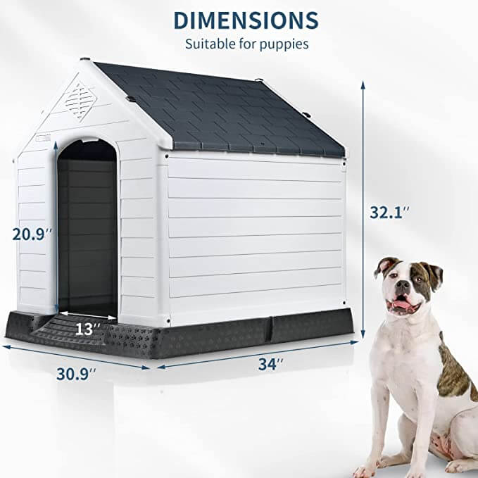 BOSSIN Indoor/Outdoor Durable Dog House with Air Vents and Elevated Floor - Image 18