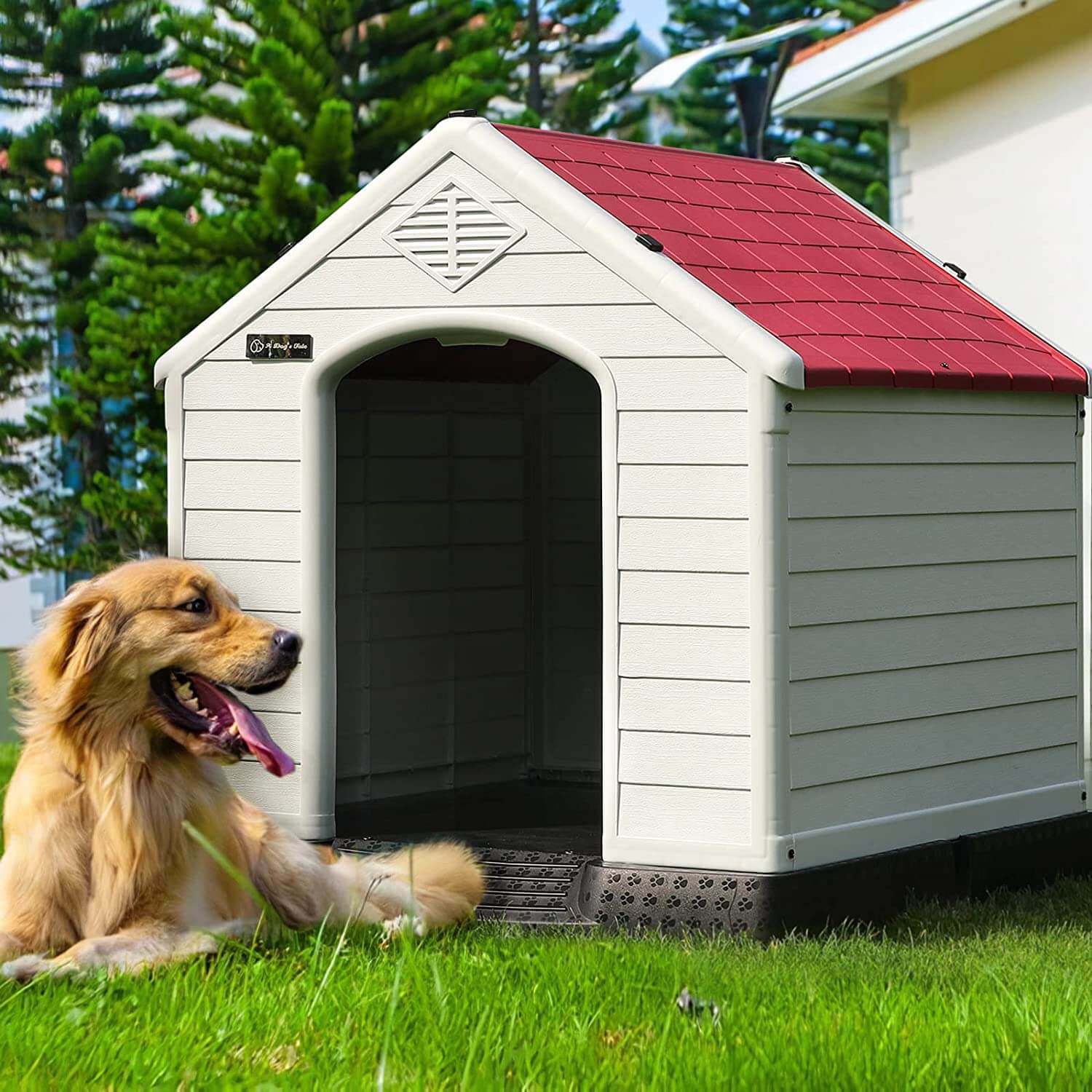 BOSSIN Indoor/Outdoor Durable Dog House with Air Vents and Elevated Floor - Image 19