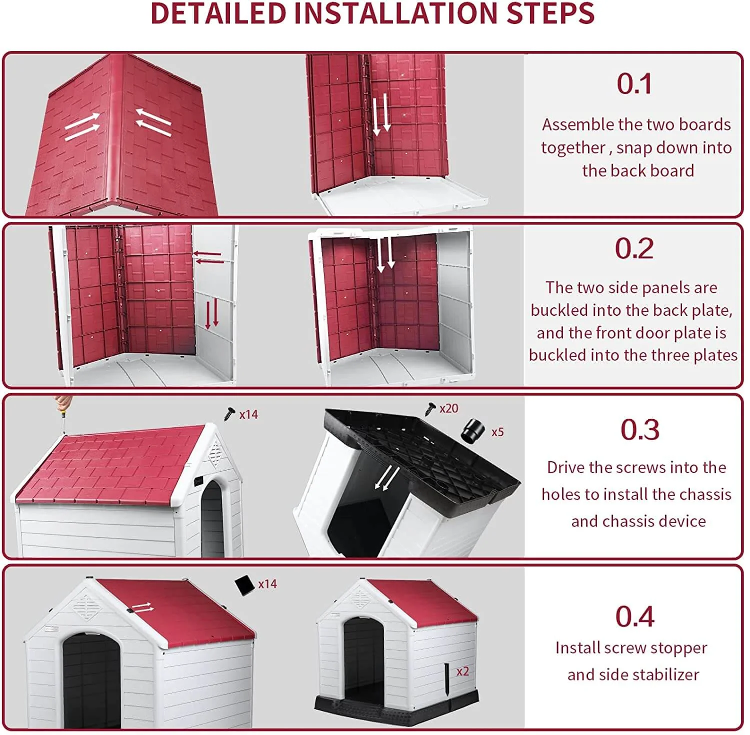 BOSSIN Indoor/Outdoor Durable Dog House with Air Vents and Elevated Floor - Image 25