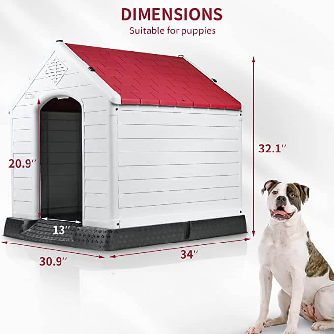 BOSSIN Indoor/Outdoor Durable Dog House with Air Vents and Elevated Floor - Image 27