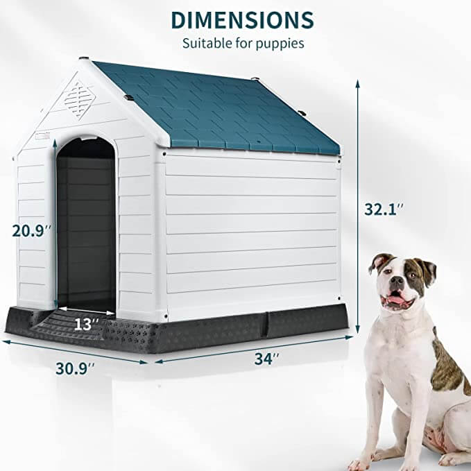 BOSSIN Indoor/Outdoor Durable Dog House with Air Vents and Elevated Floor - Image 9