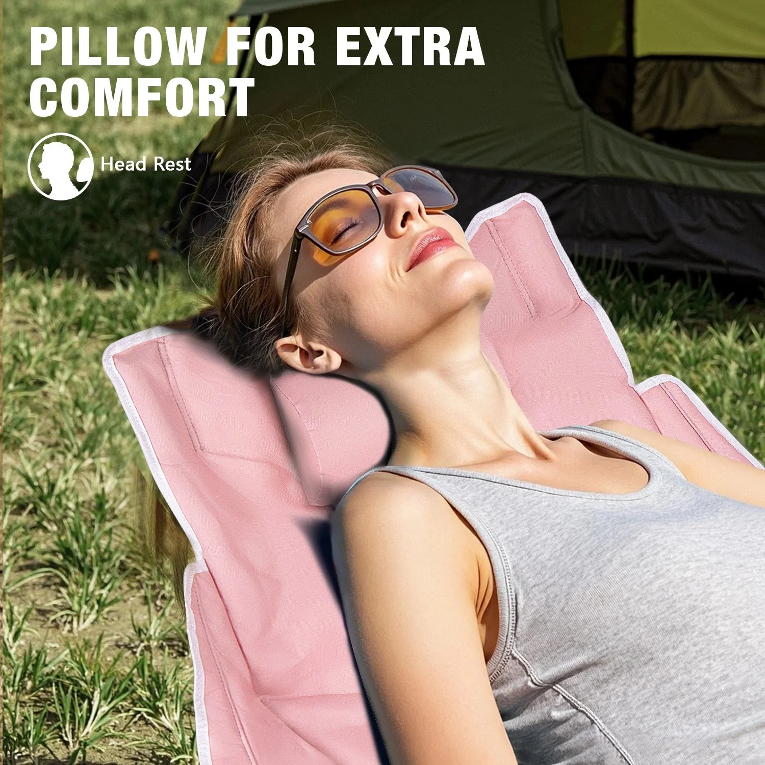 BOSSIN Portable Oversized Rocking Camping Chair for Adults,Outdoor Folding Chair with Storage Bag & Cup Holder - Image 16