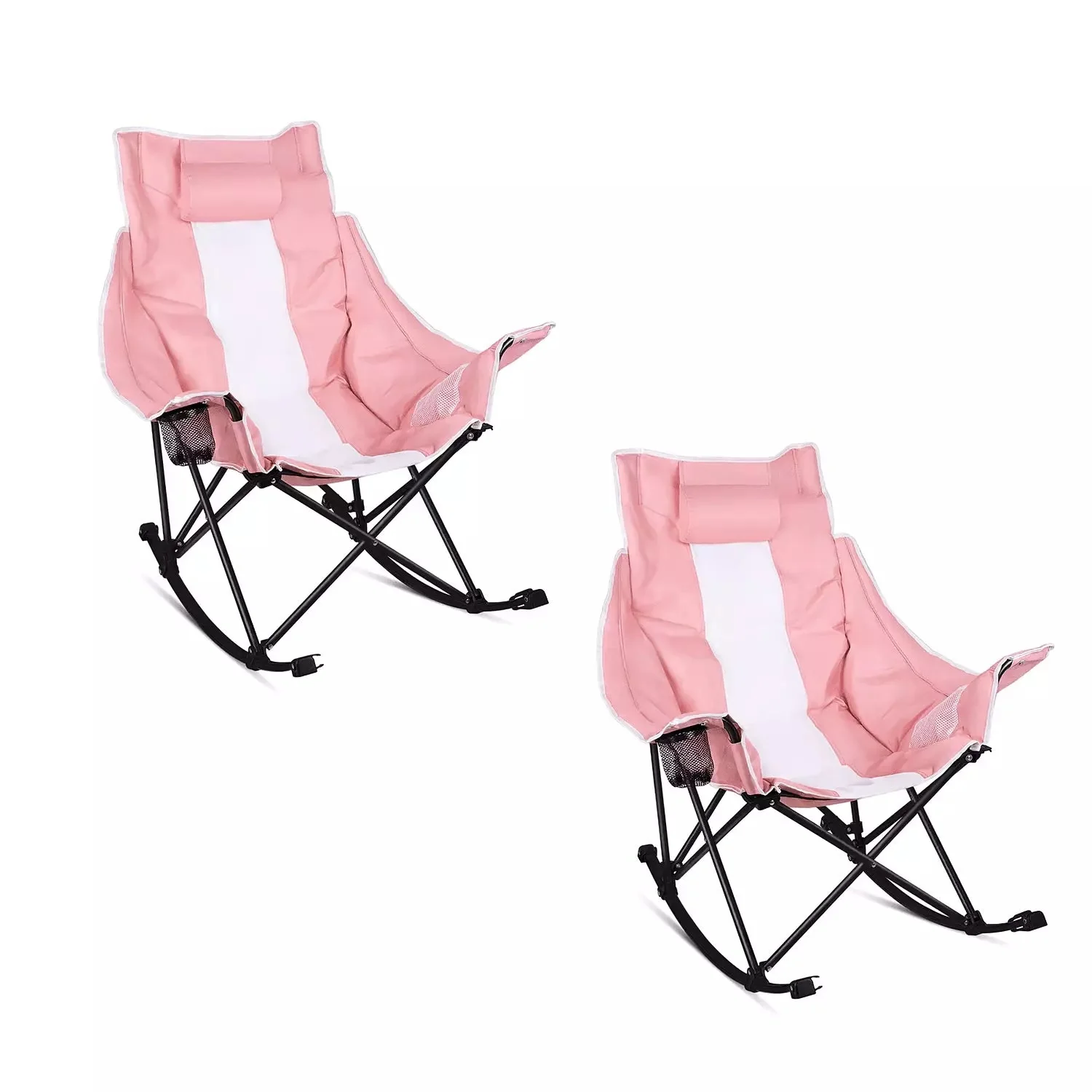 BOSSIN Portable Oversized Rocking Camping Chair for Adults,Outdoor Folding Chair with Storage Bag & Cup Holder - Image 23