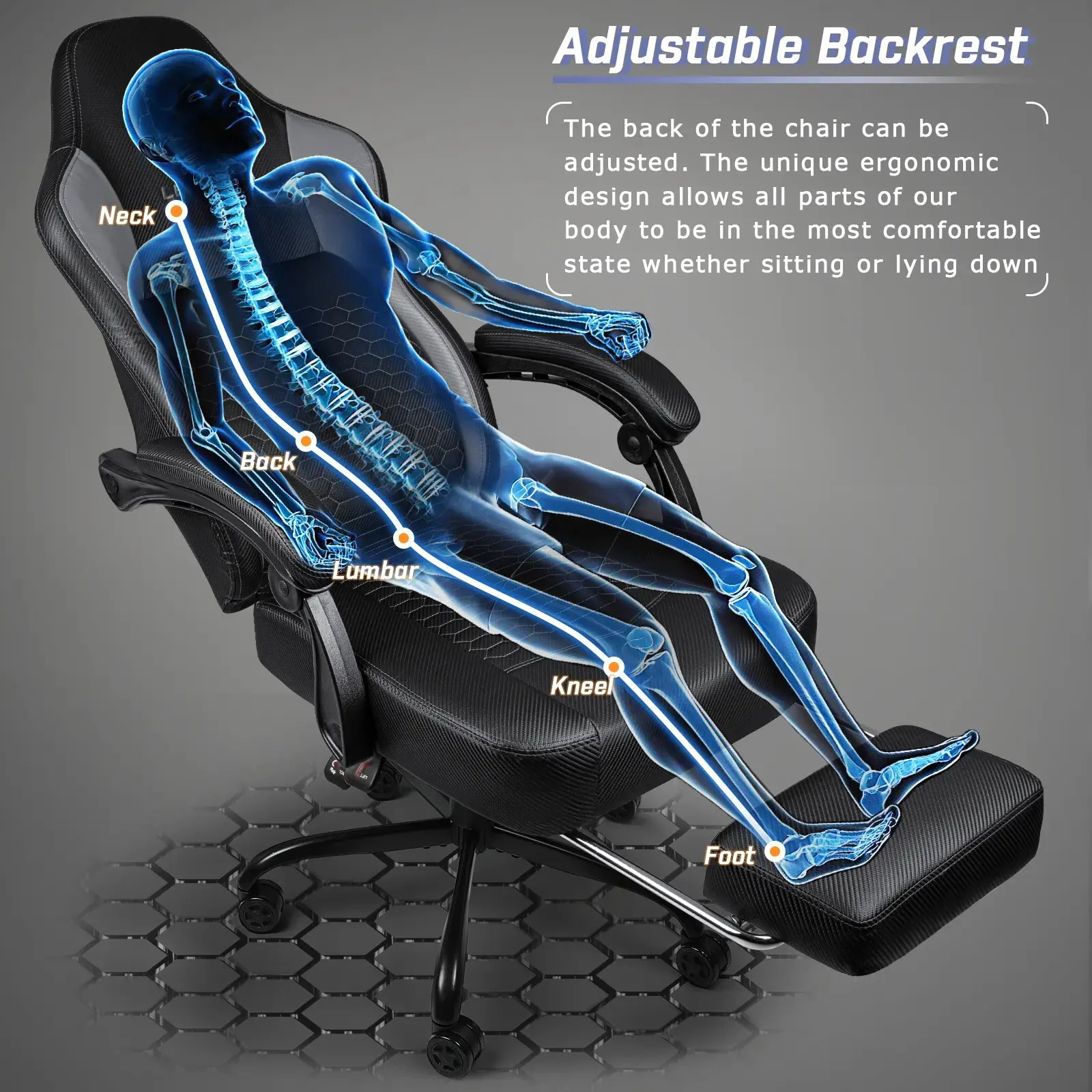 LEMBERI Big and Tall Gaming Chair 400lb Capacity,Gamer Chairs for Adults LGC02 - Image 12