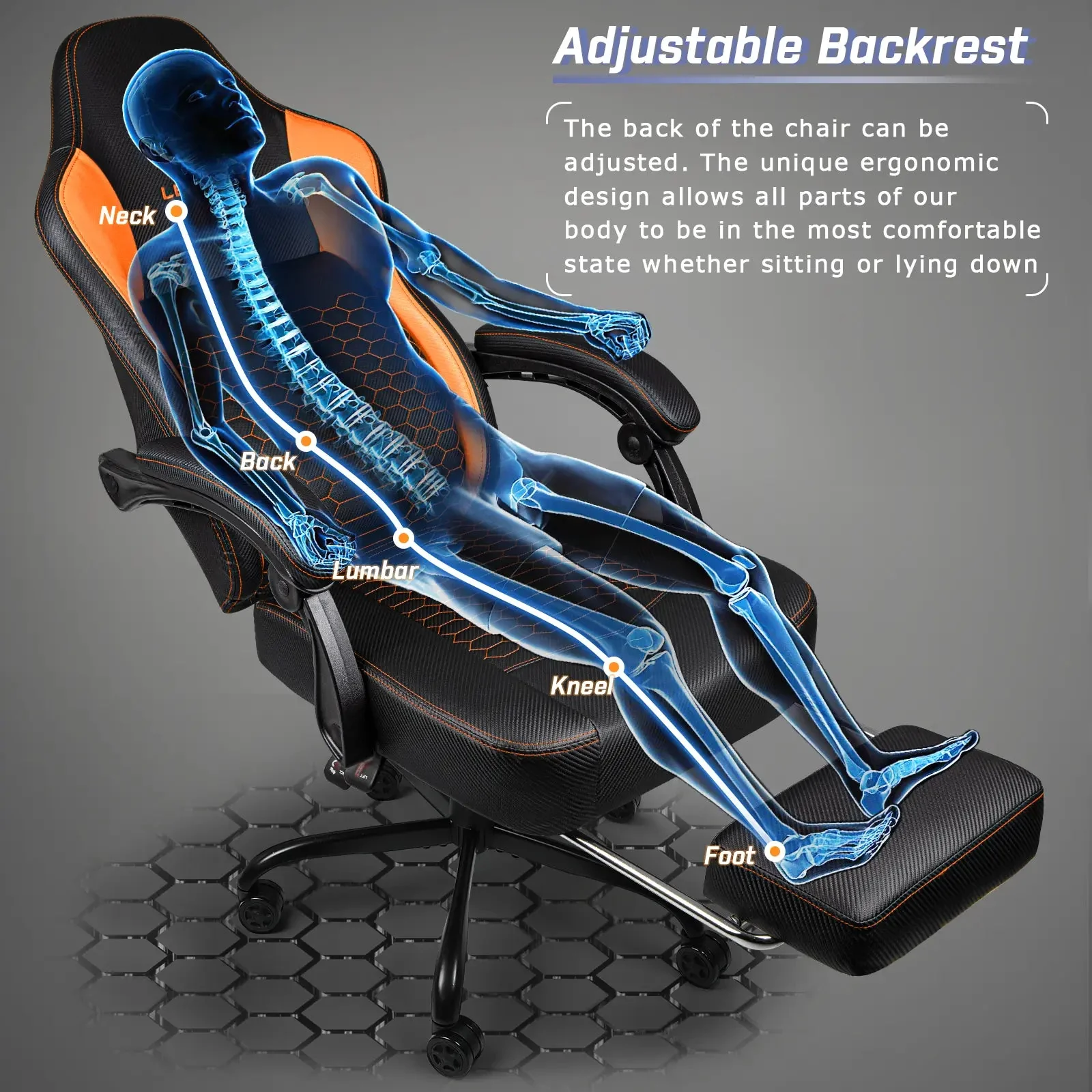 LEMBERI Big and Tall Gaming Chair 400lb Capacity,Gamer Chairs for Adults LGC02 - Image 26