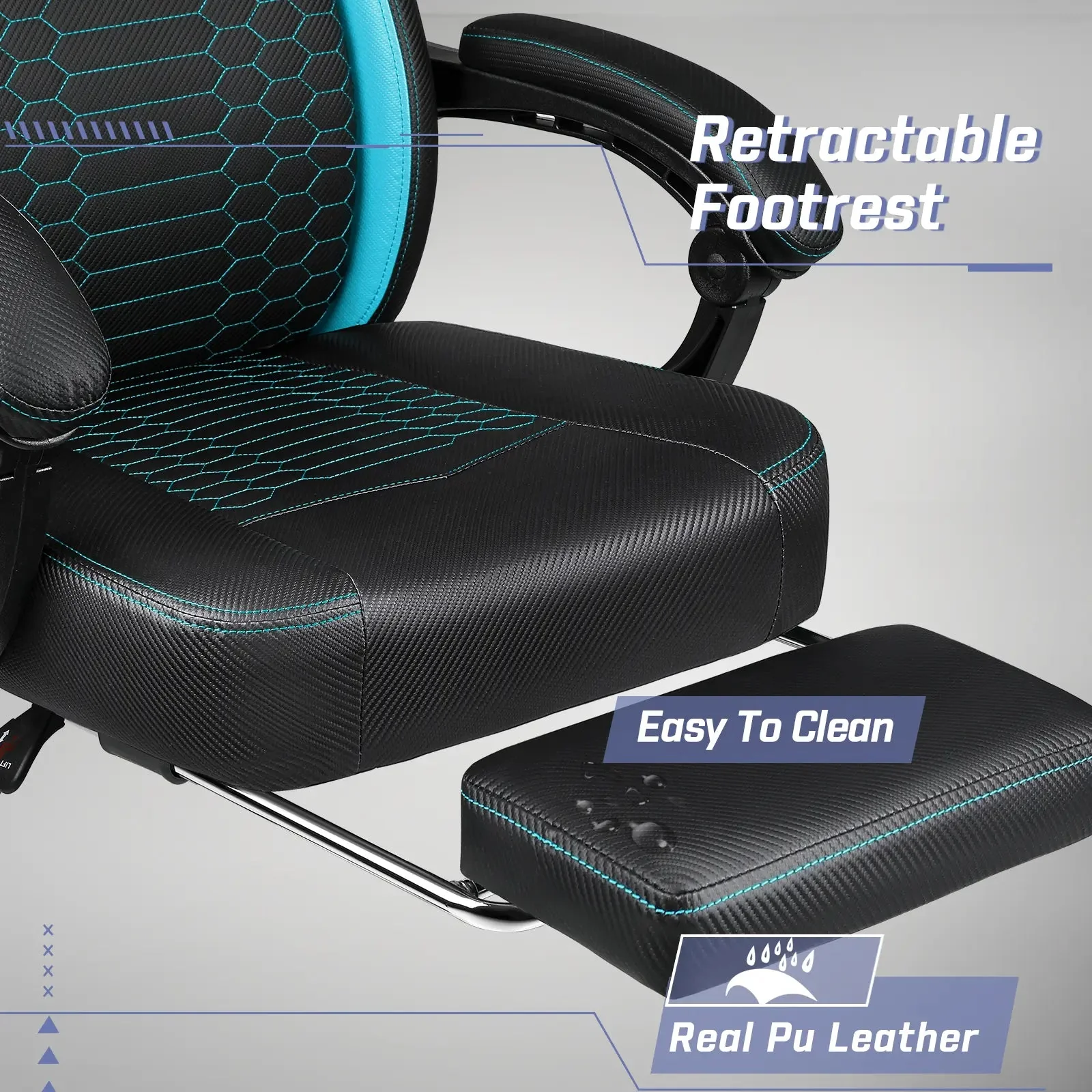 LEMBERI Big and Tall Gaming Chair 400lb Capacity,Gamer Chairs for Adults LGC02 - Image 34
