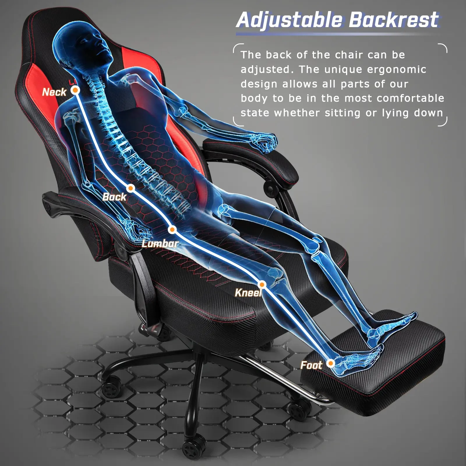 LEMBERI Big and Tall Gaming Chair 400lb Capacity,Gamer Chairs for Adults LGC02 - Image 5