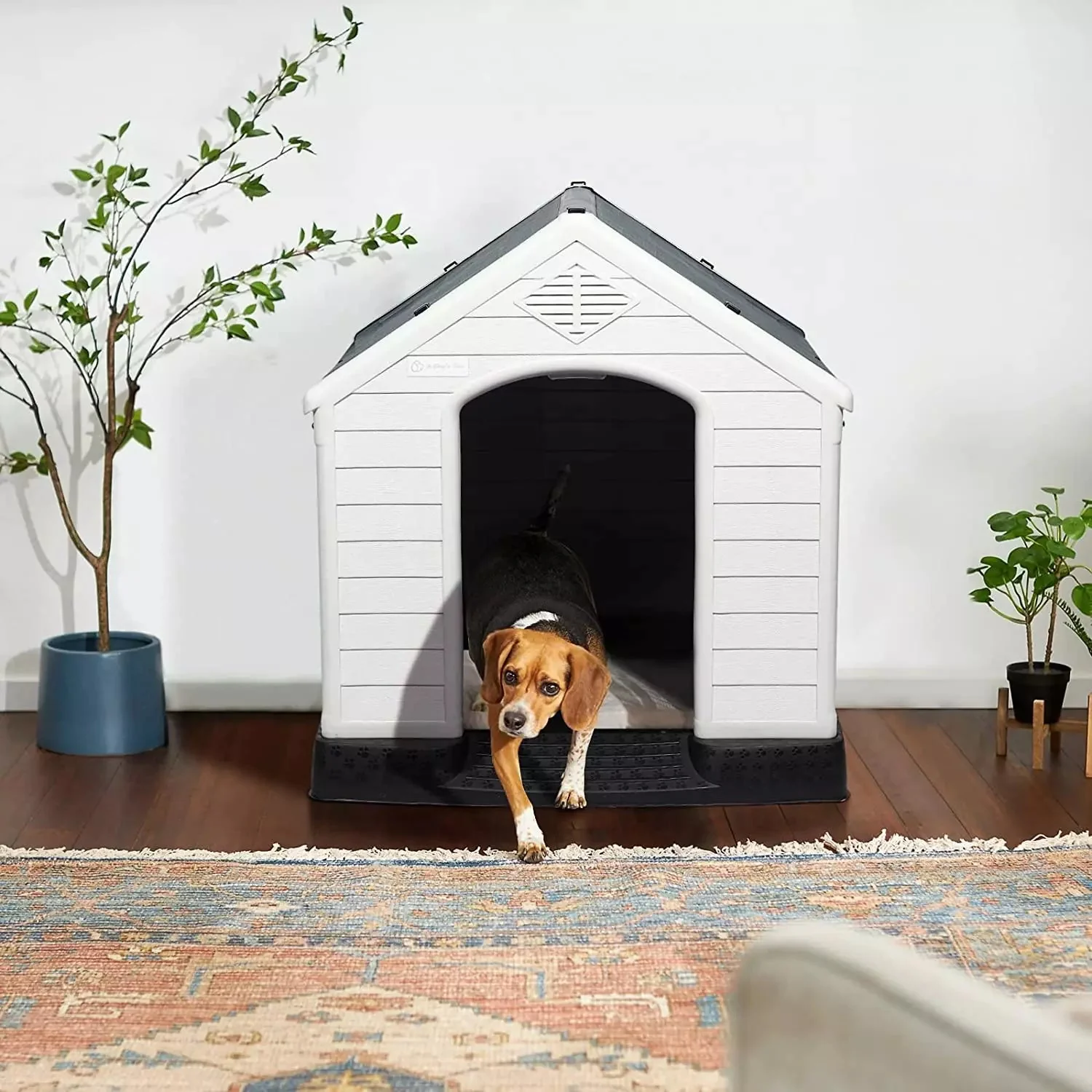 LEMBERI Indoor/Outdoor Durable Dog House with Air Vents and Elevated Floor DH01 - Image 10