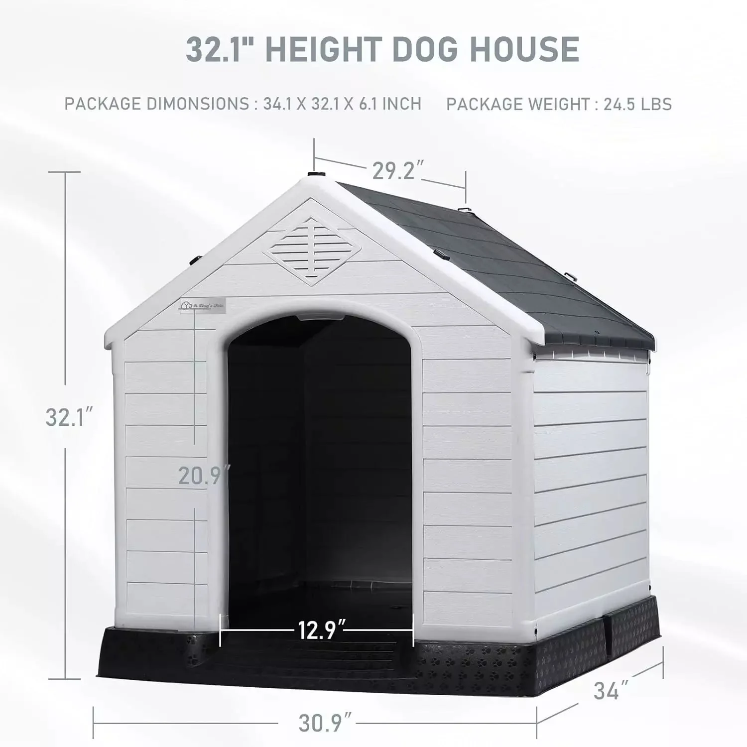 LEMBERI Indoor/Outdoor Durable Dog House with Air Vents and Elevated Floor DH01 - Image 15
