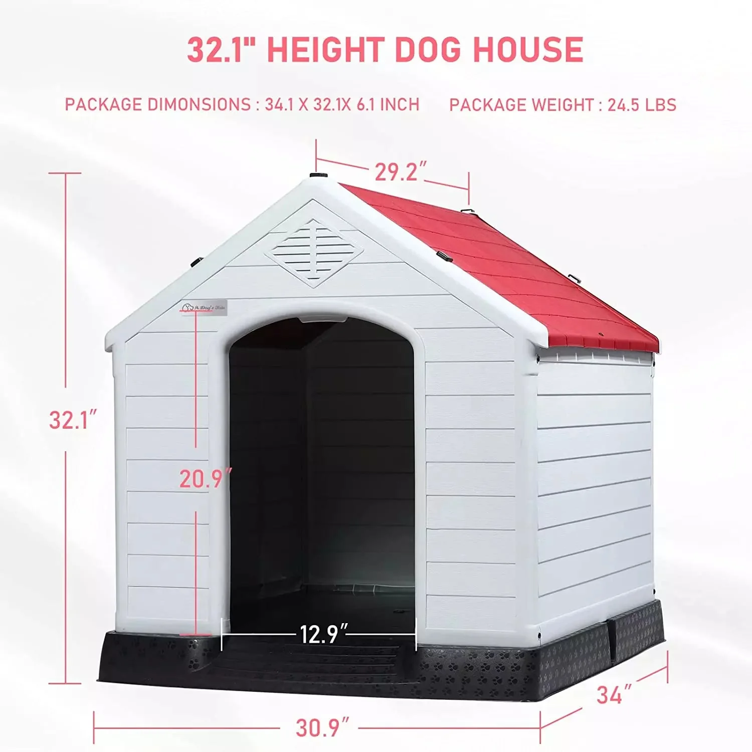 LEMBERI Indoor/Outdoor Durable Dog House with Air Vents and Elevated Floor DH01 - Image 23