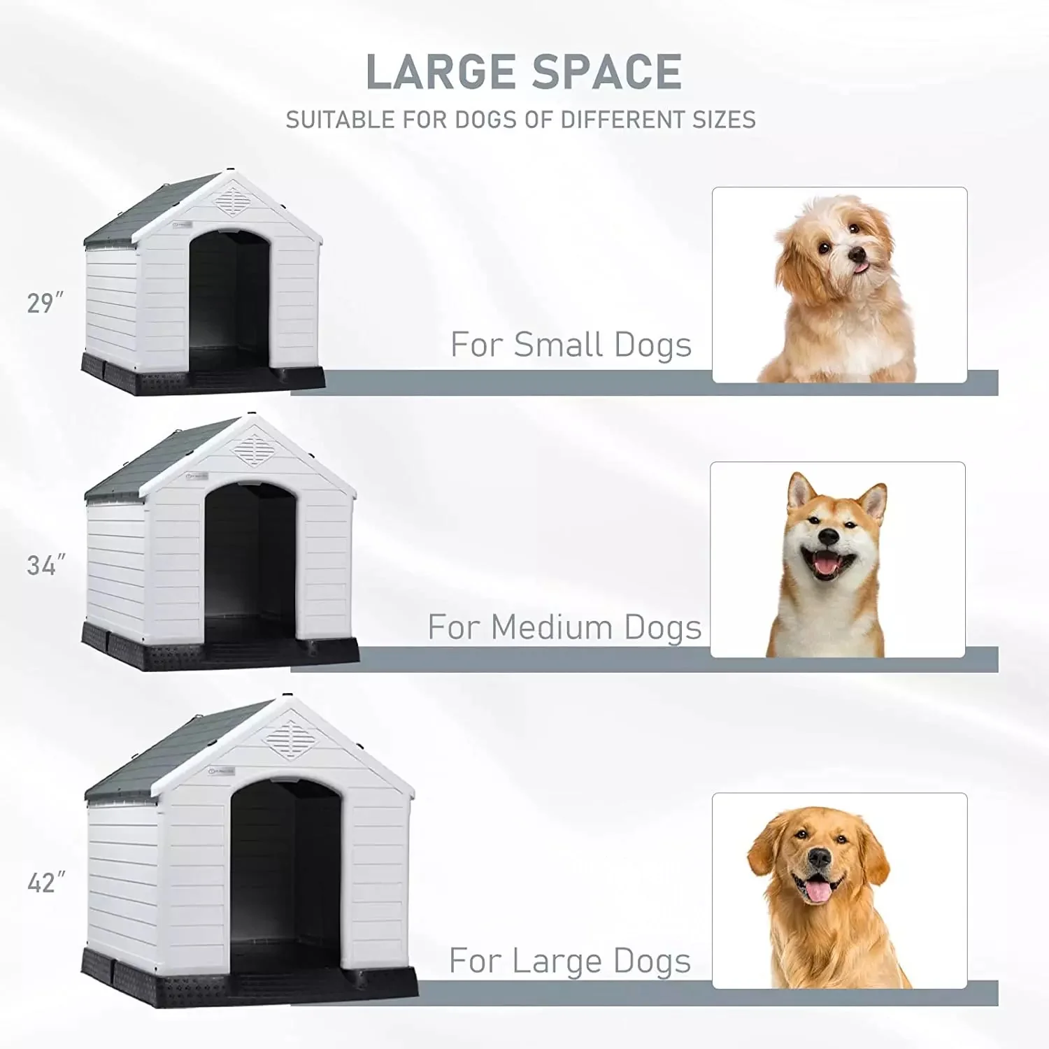 LEMBERI Indoor/Outdoor Durable Dog House with Air Vents and Elevated Floor DH01 - Image 37