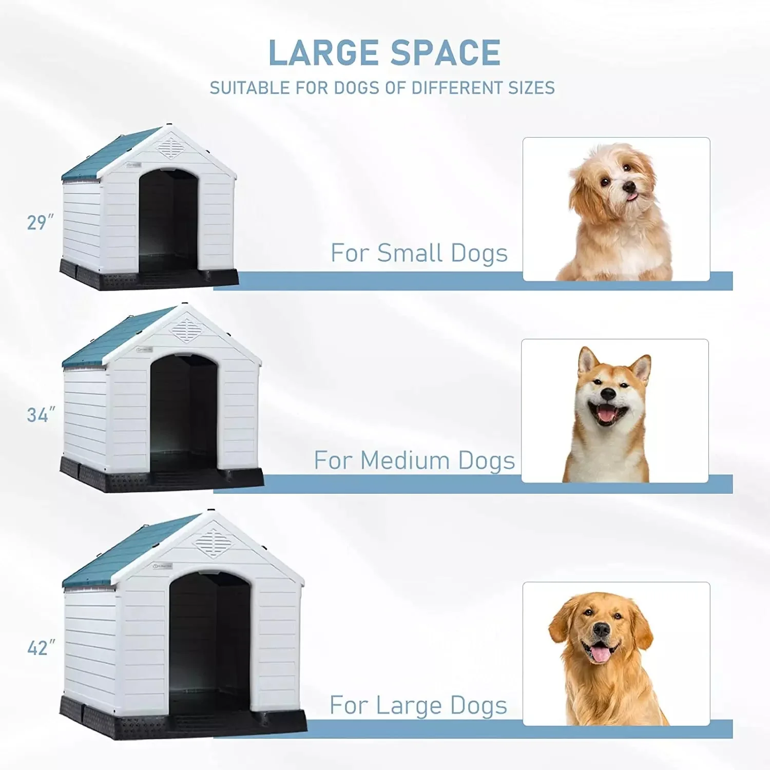LEMBERI Indoor/Outdoor Durable Dog House with Air Vents and Elevated Floor DH01 - Image 5