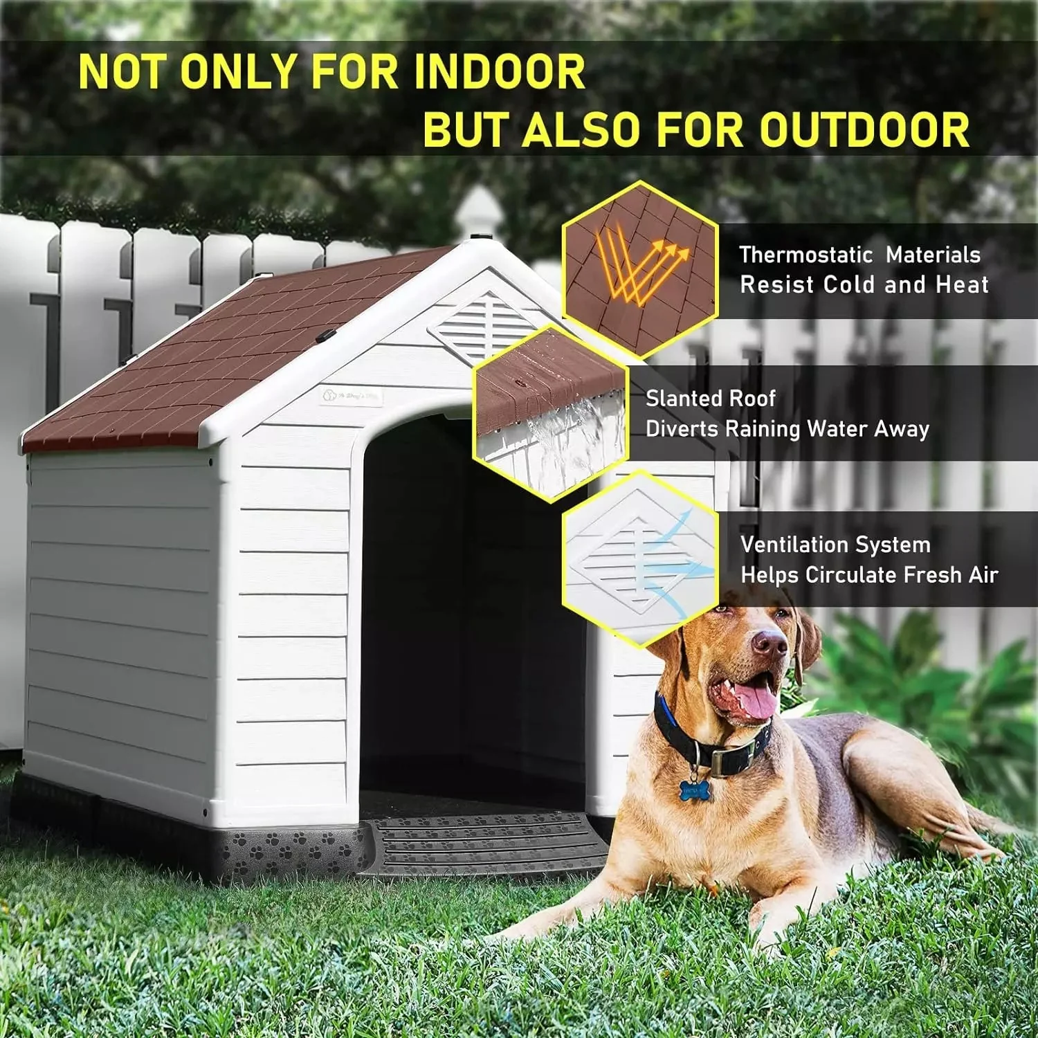 LEMBERI Indoor/Outdoor Durable Dog House with Air Vents and Elevated Floor DH01 - Image 51
