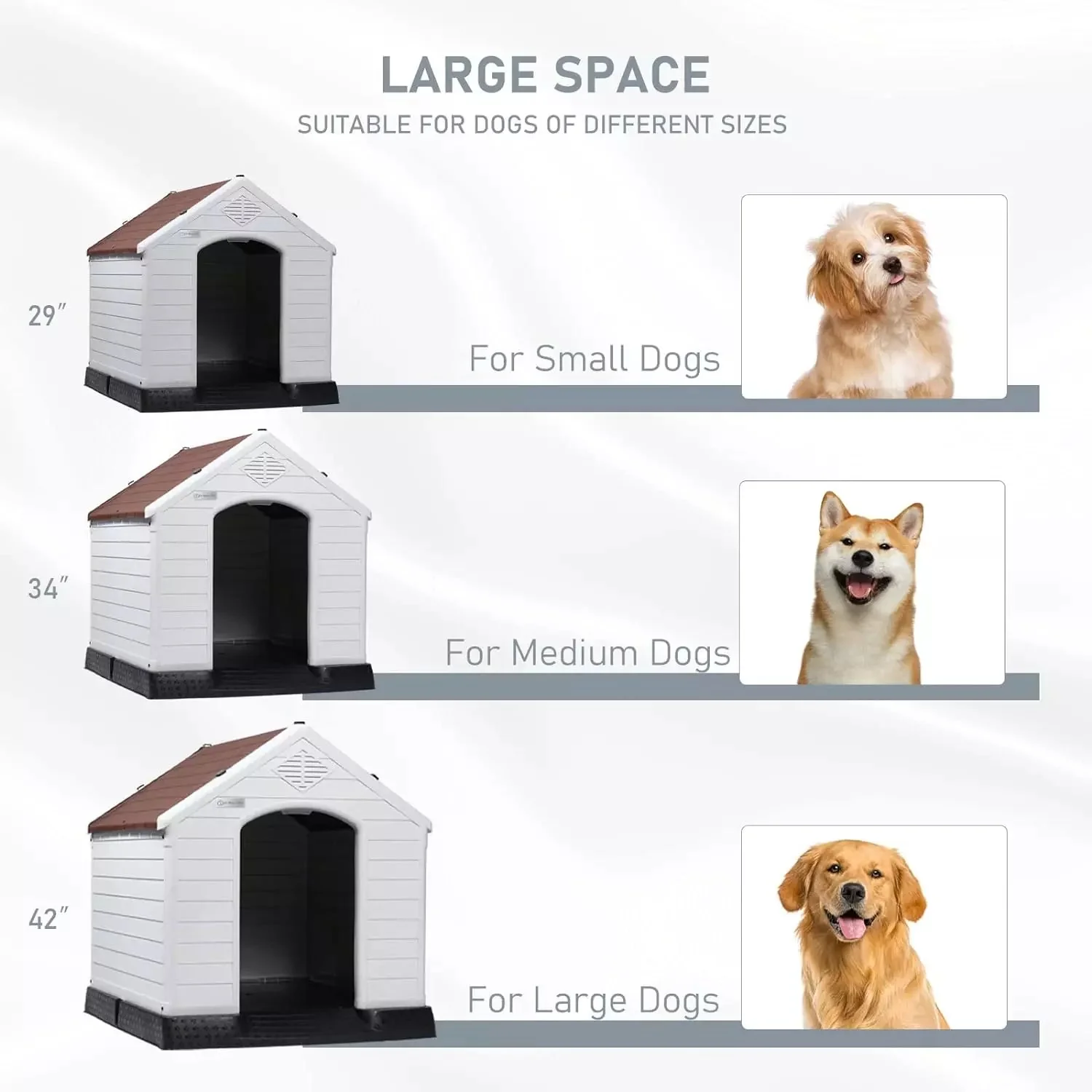 LEMBERI Indoor/Outdoor Durable Dog House with Air Vents and Elevated Floor DH01 - Image 53