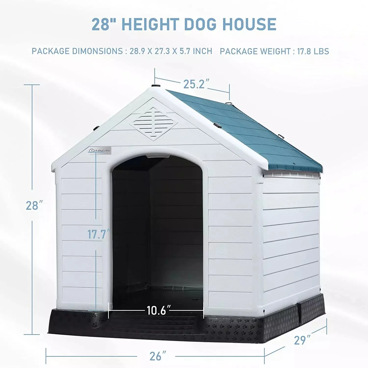 LEMBERI Indoor/Outdoor Durable Dog House with Air Vents and Elevated Floor DH01 - Image 56