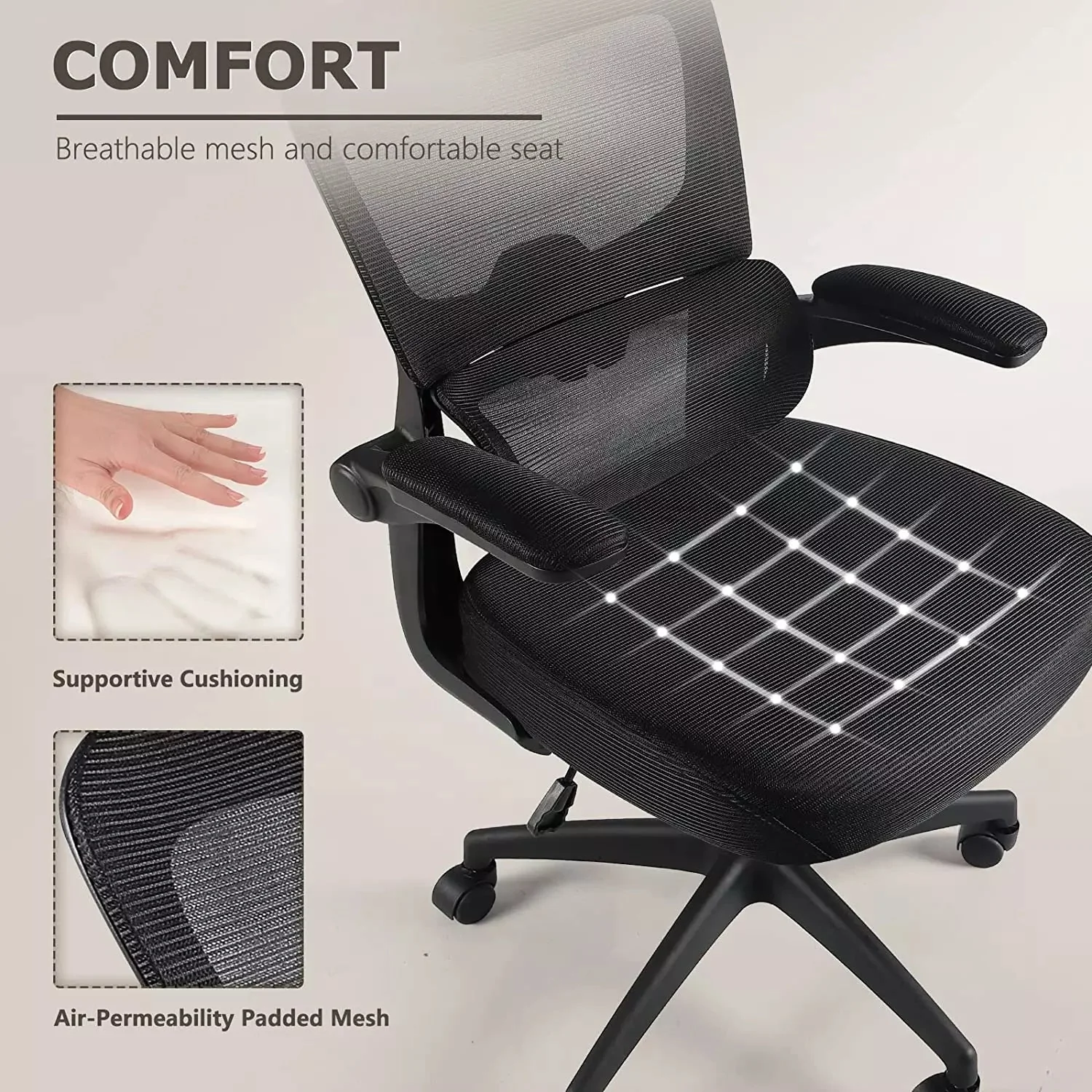 OFIKA Ergonomic Office Chair, High Back Mesh Desk Chair with Adjustable Headrest - Image 13