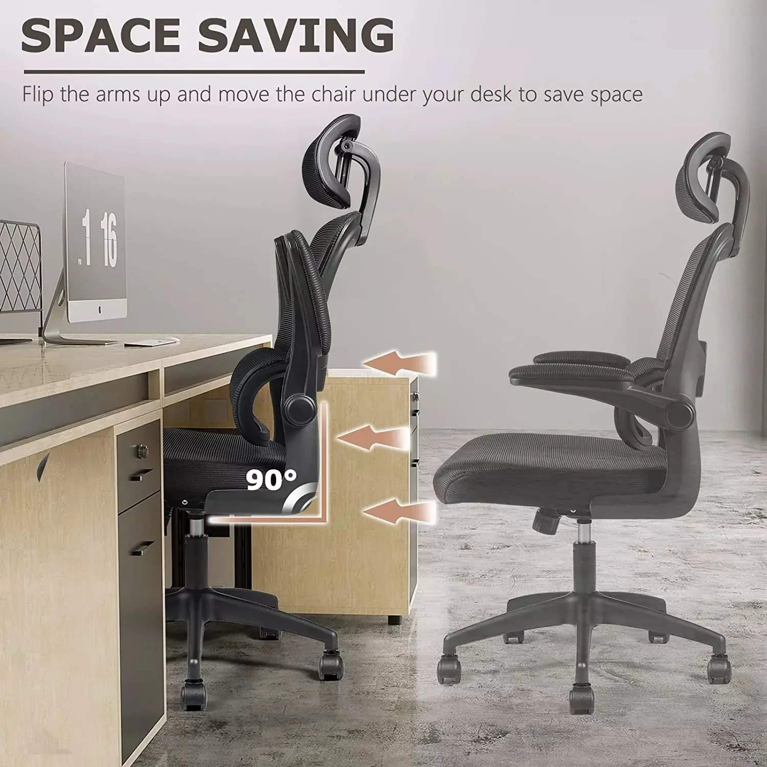 OFIKA Ergonomic Office Chair, High Back Mesh Desk Chair with Adjustable Headrest - Image 15