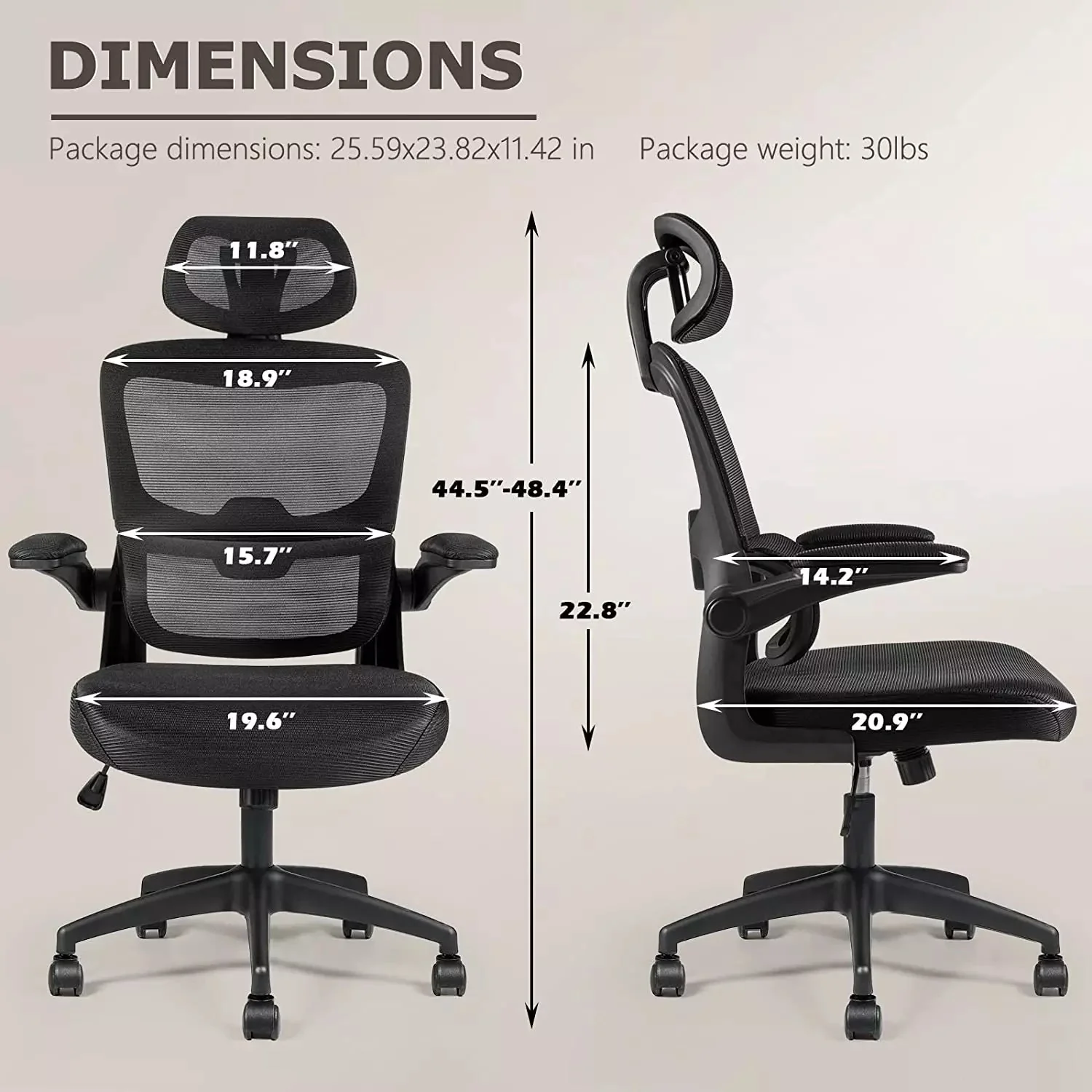 OFIKA Ergonomic Office Chair, High Back Mesh Desk Chair with Adjustable Headrest - Image 17