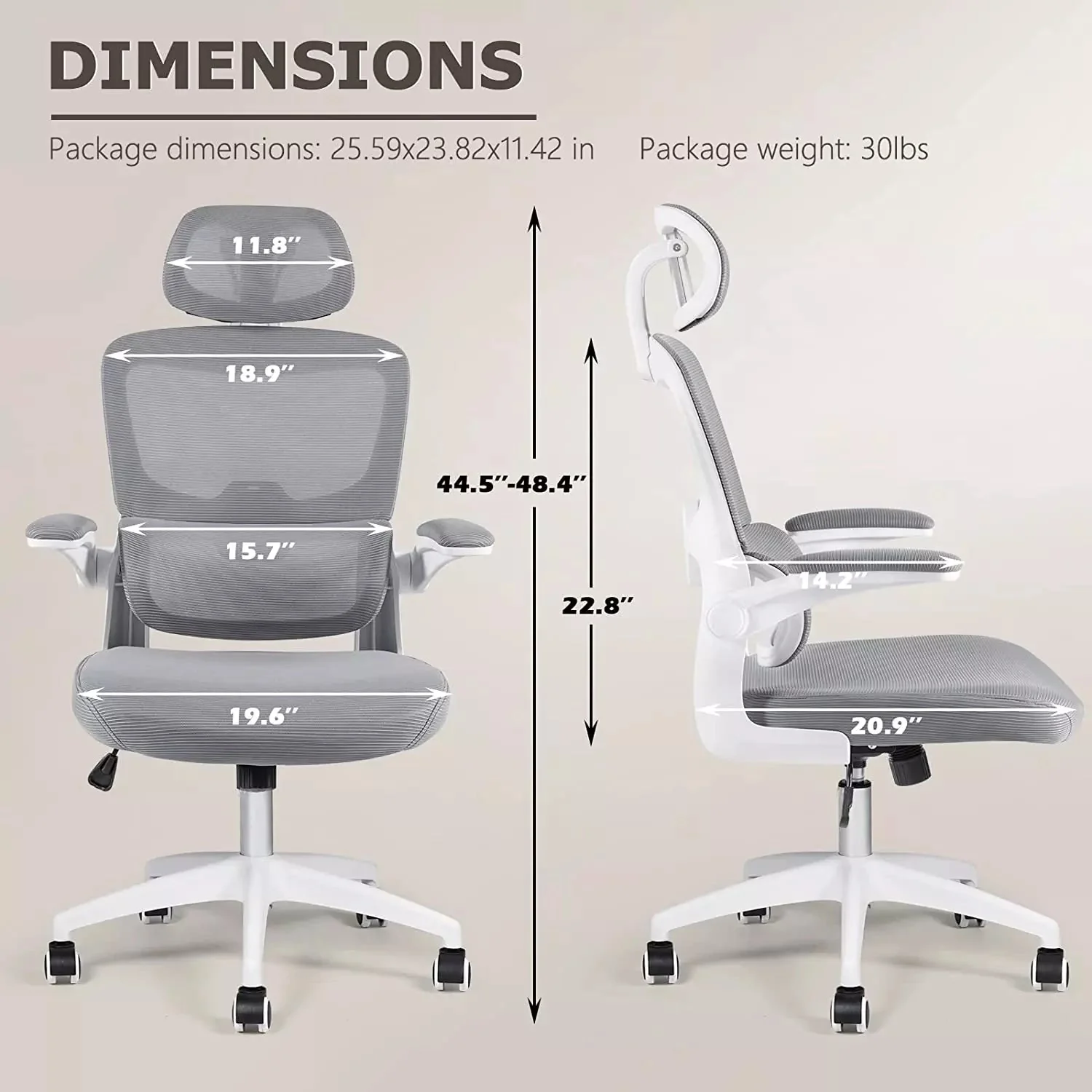 OFIKA Ergonomic Office Chair, High Back Mesh Desk Chair with Adjustable Headrest - Image 9